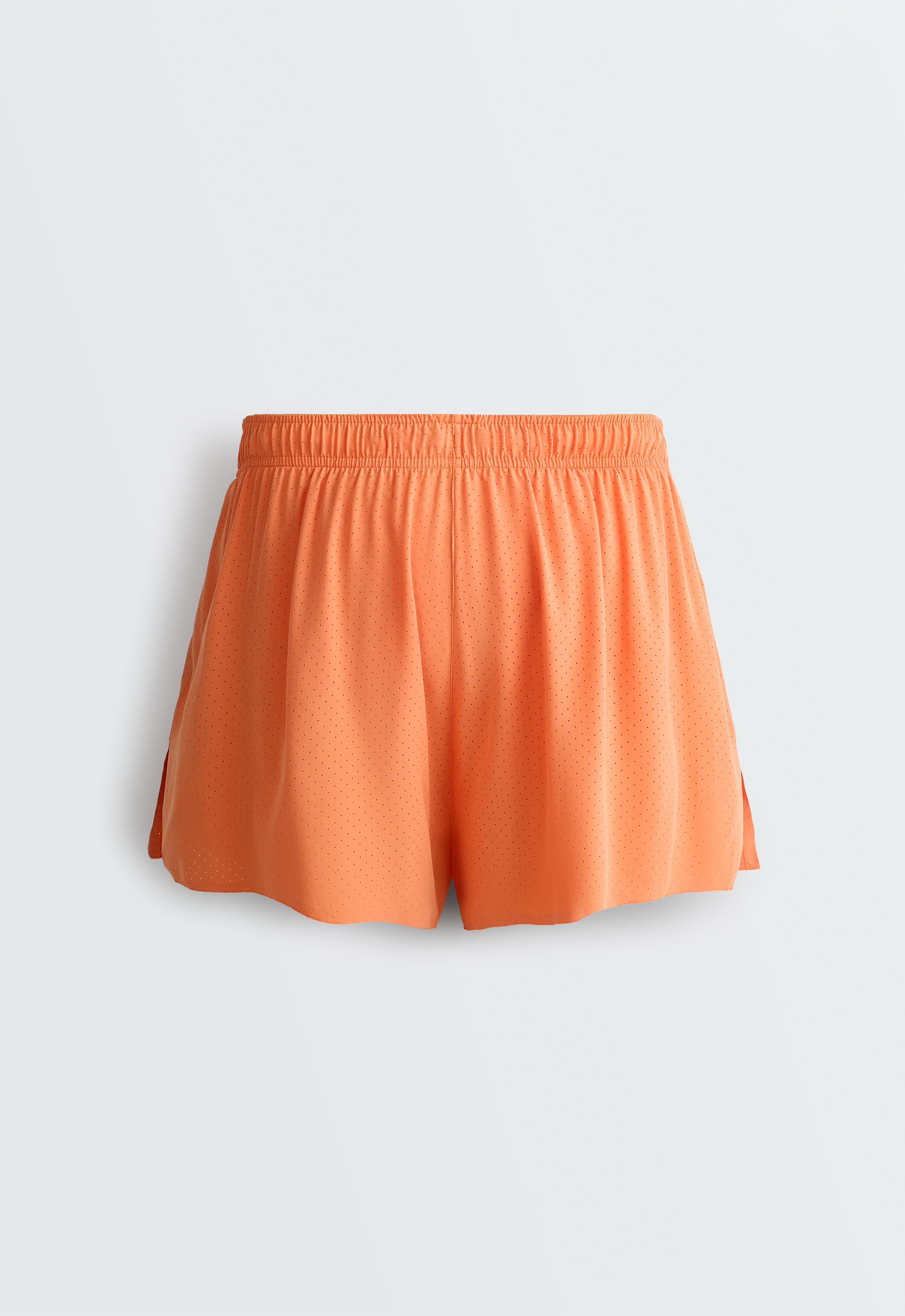 Mid-rise 7cm technical shorts — WASHED ORANGE