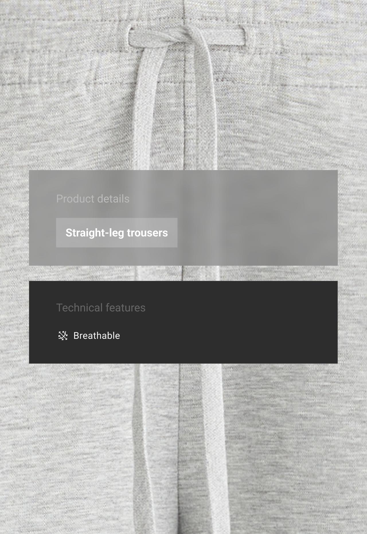 Melange piqué straight-leg trousers — GREY MELANGE