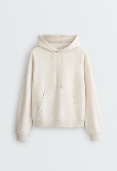 Cotton-blend fleece hoodie — OATMEAL 6