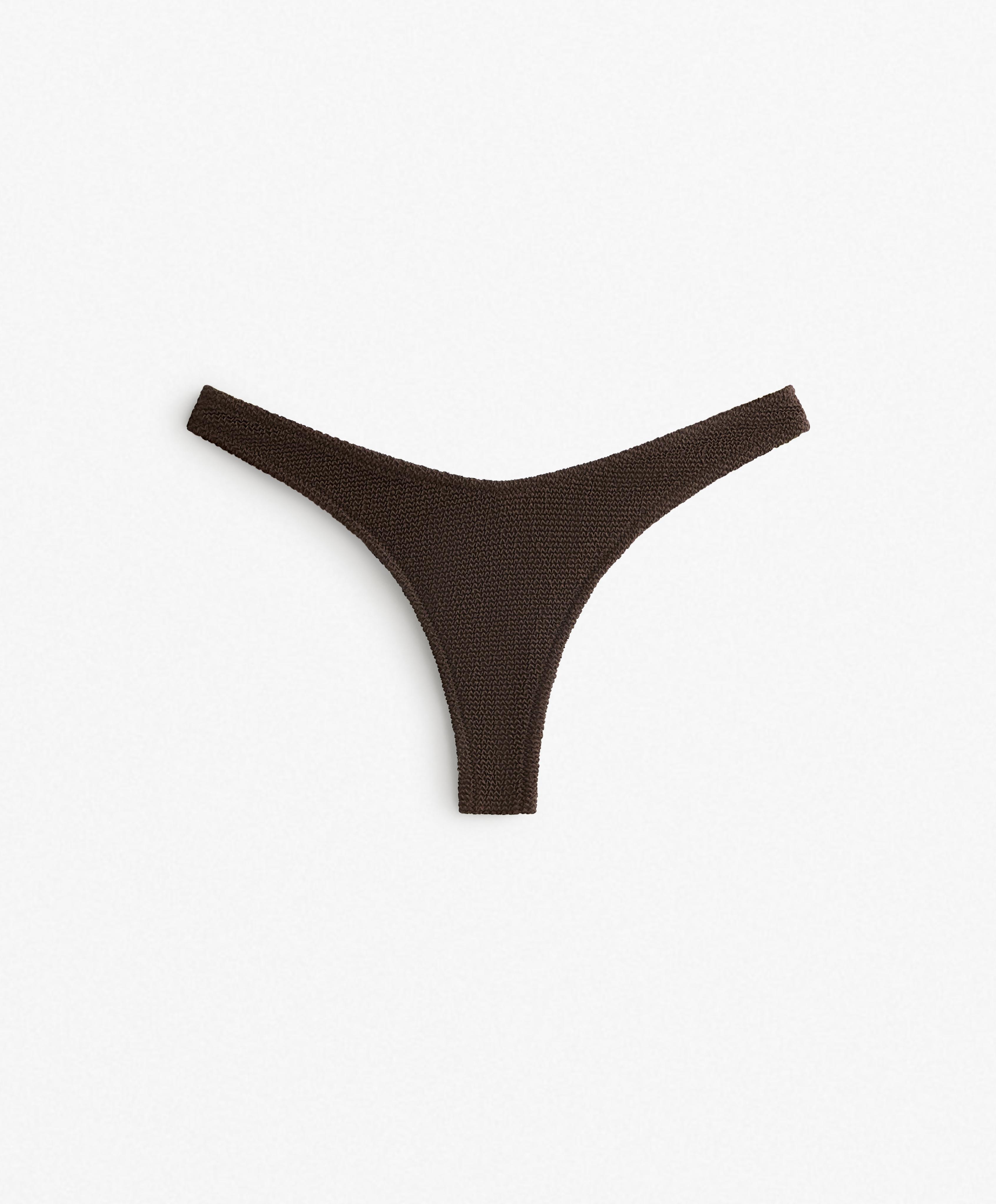 U-cut crinkle Brazilian bikini briefs U-cut crinkle Brazilian bikini briefs