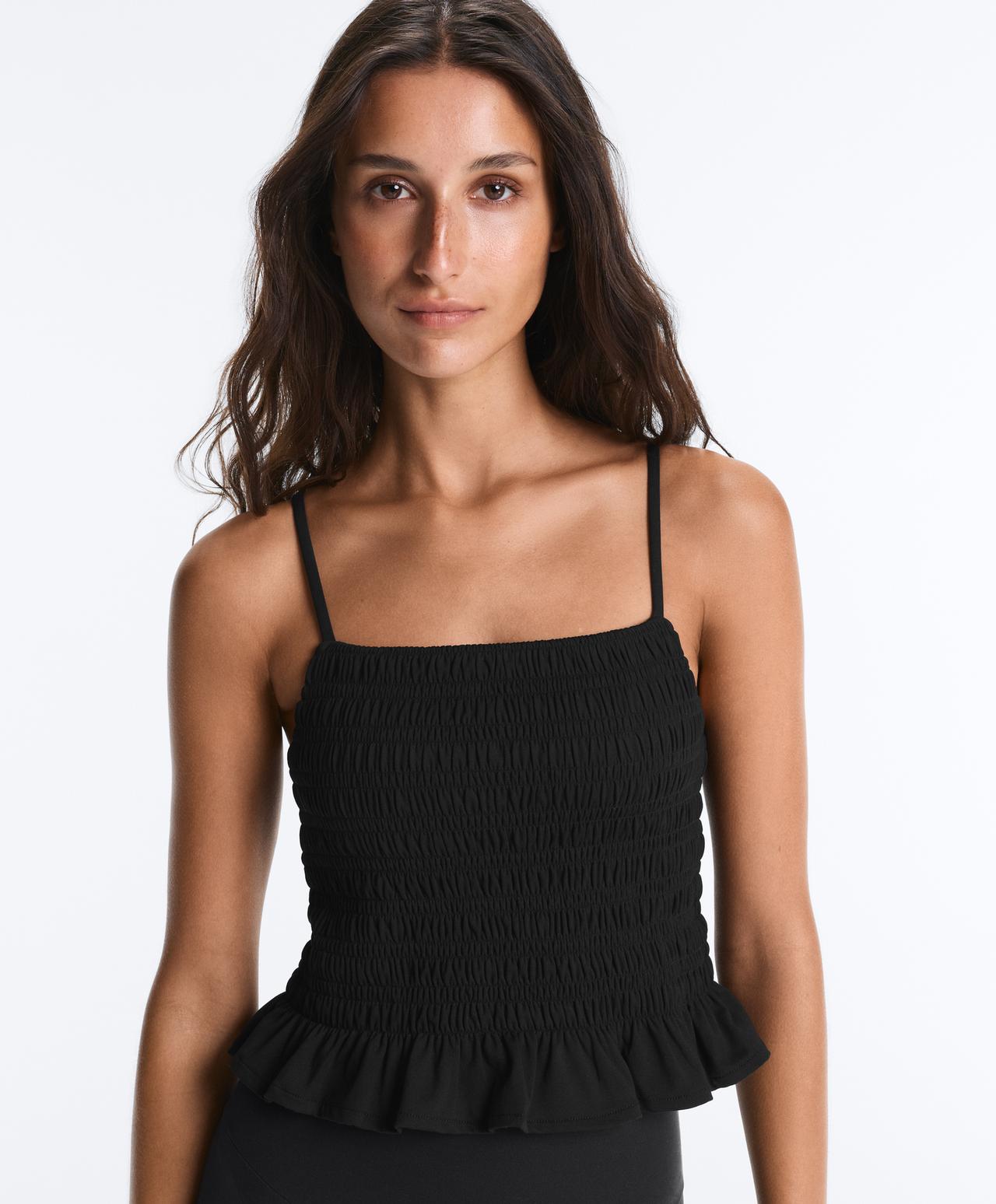 Comfortlux smock tank top — BLACK