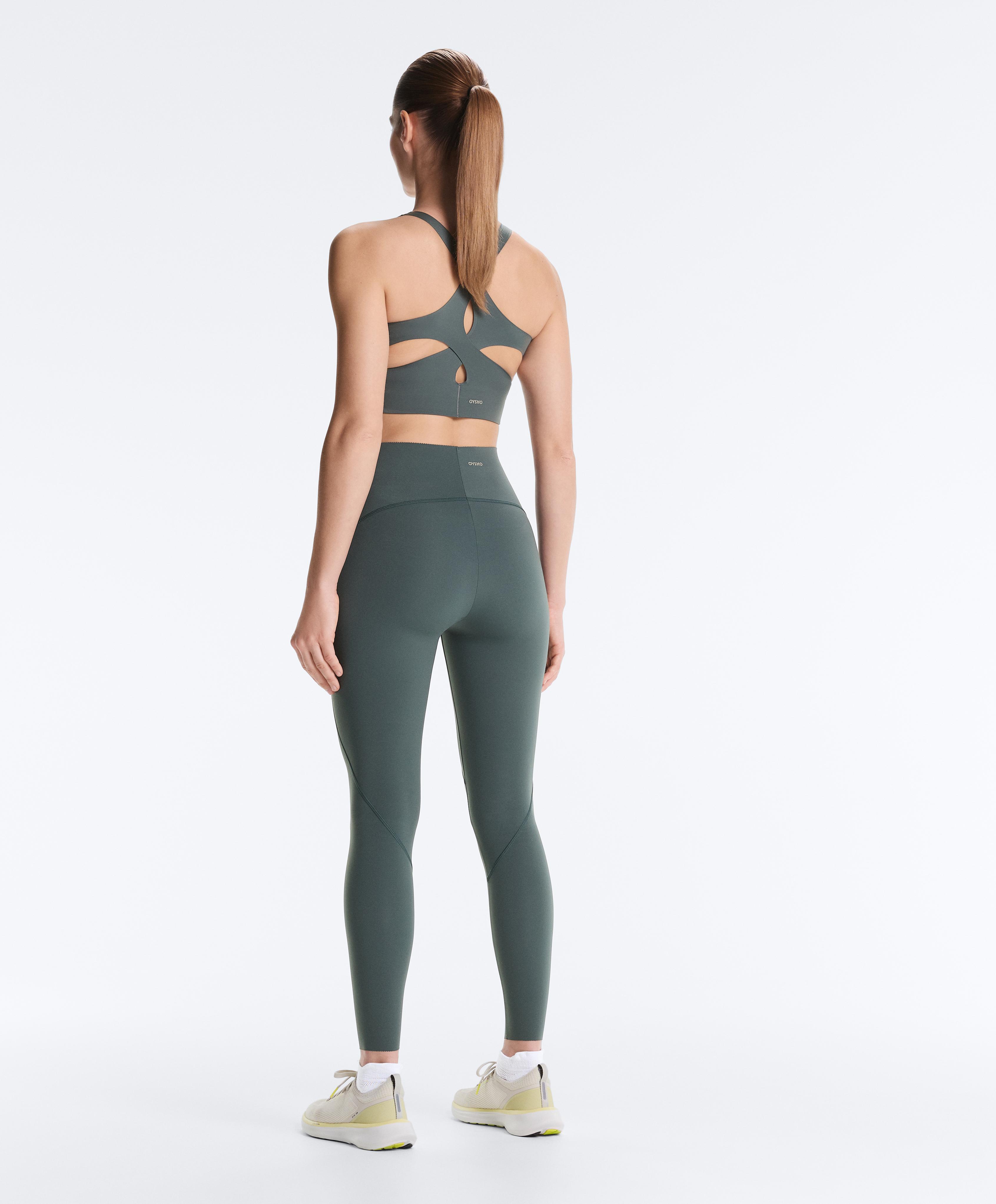 Light Touch crossover back tank top — DARK GREY-GREEN