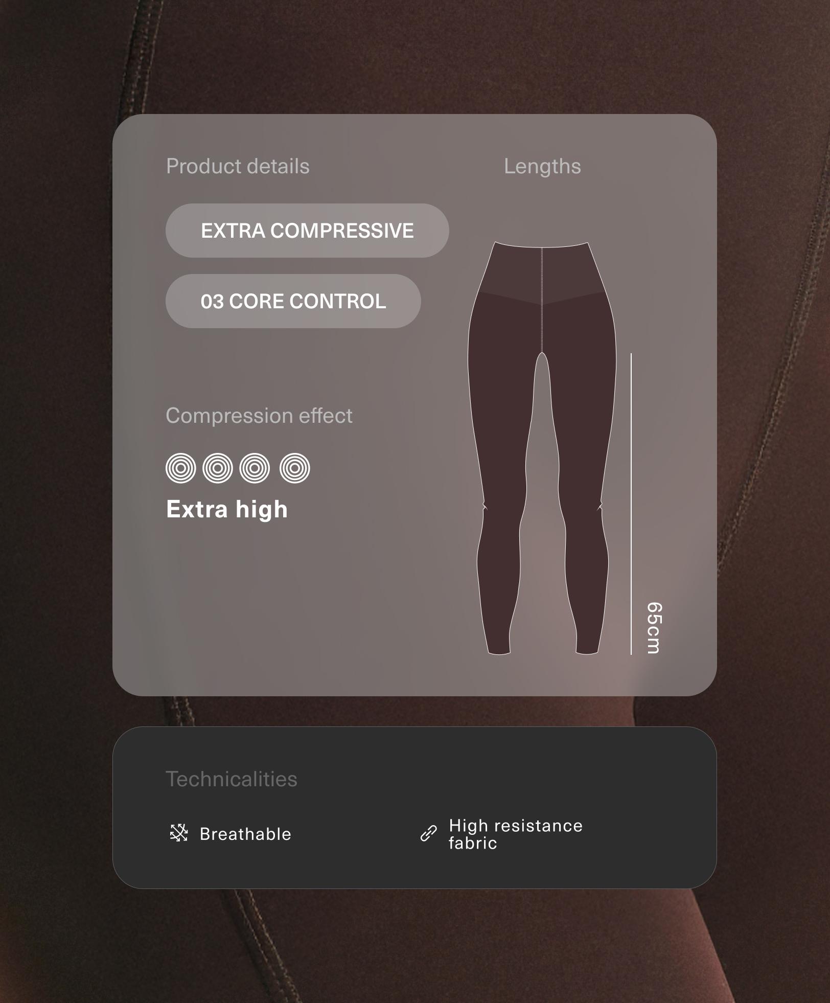 Extra Compressive Legíny po členky s kontrolou brucha