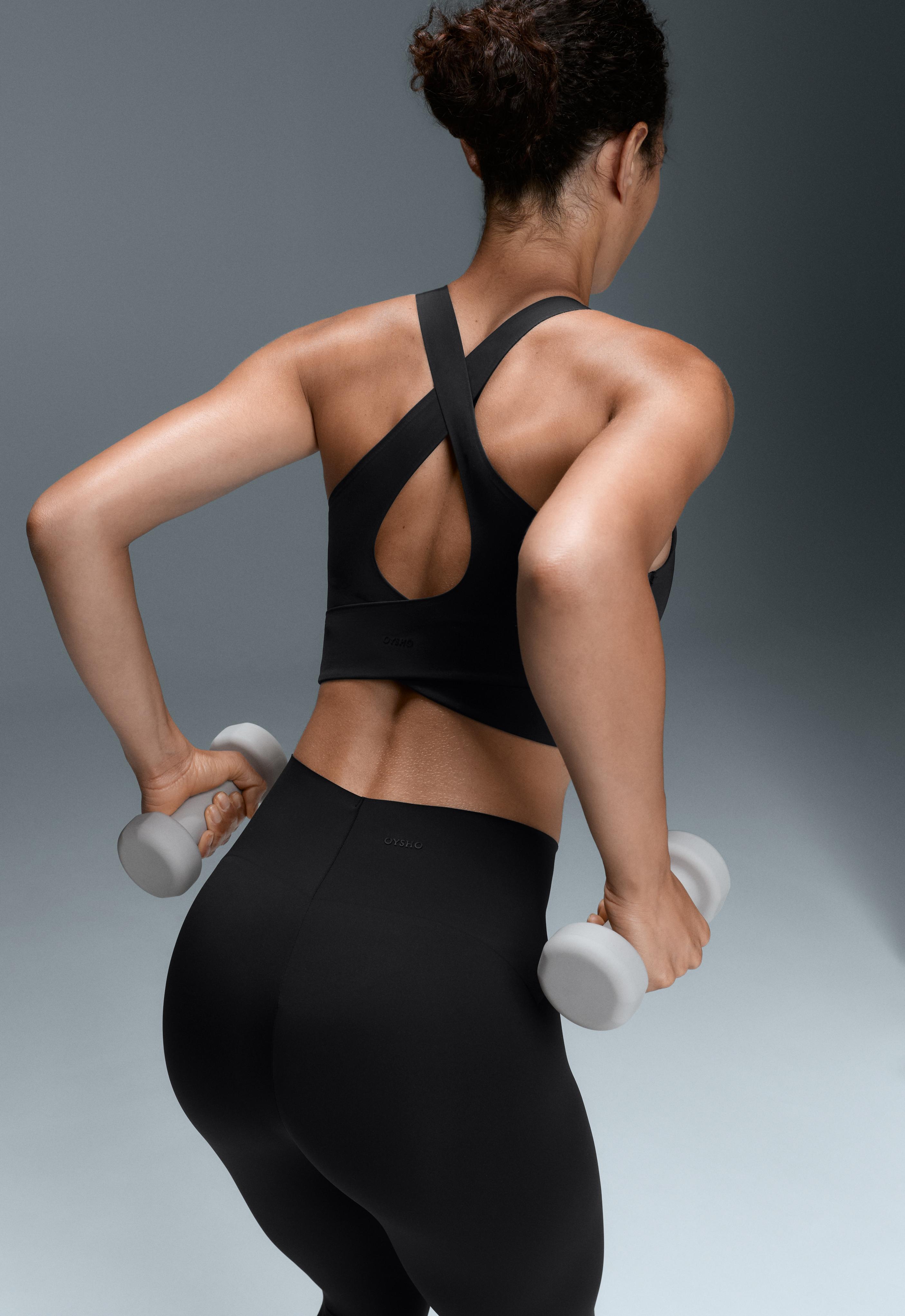 Light Touch crossover back tank top — BLACK