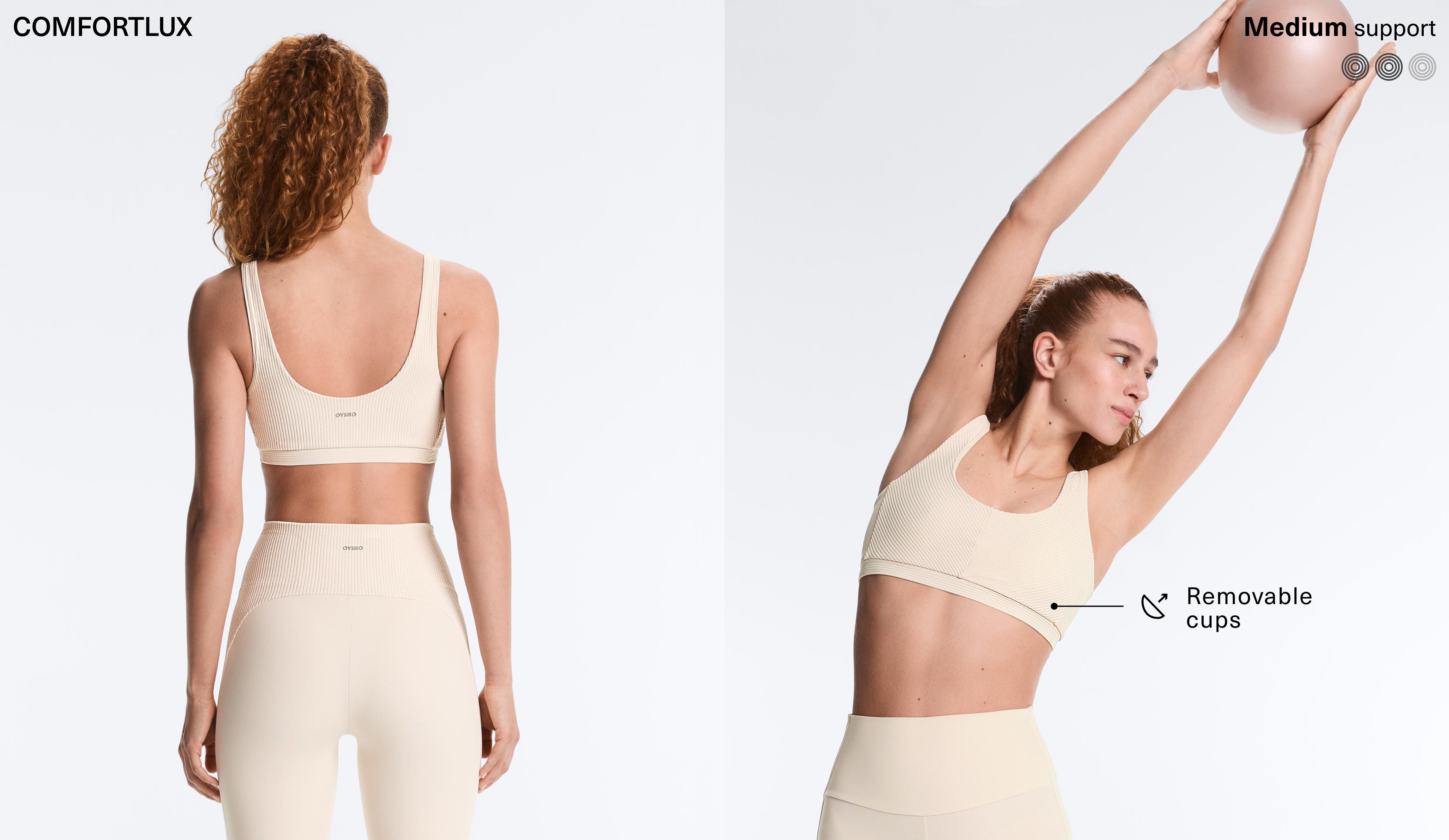 Rib Comfortlux top — PALE BEIGE
