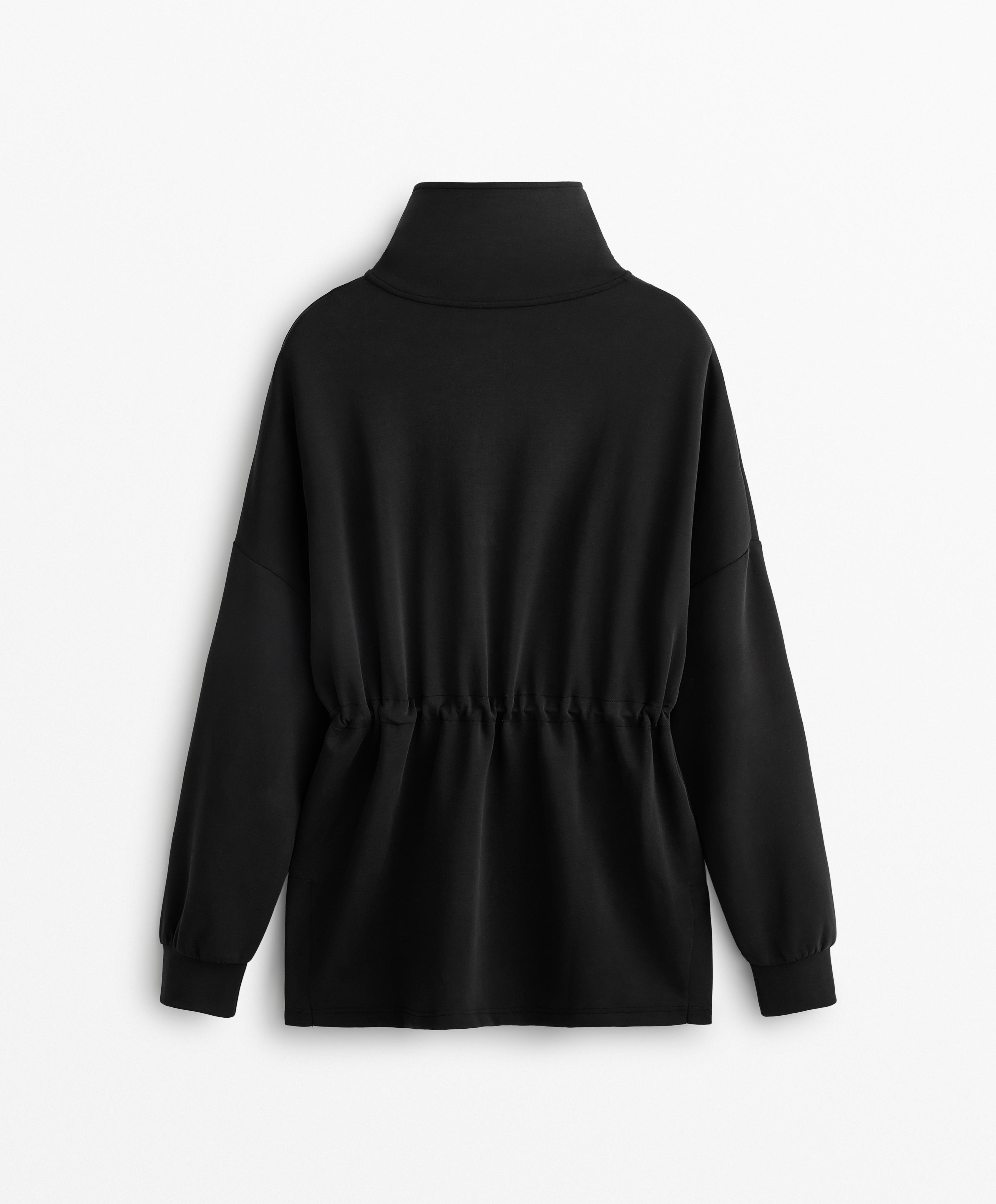 Half-zip sweatshirt with modal