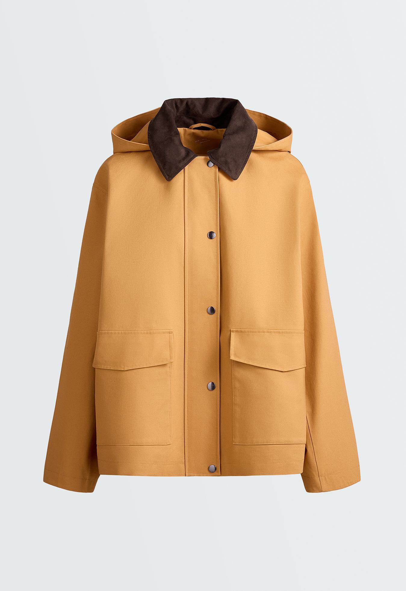 10k waterproof 100% cotton canvas jacket — MUSTARD