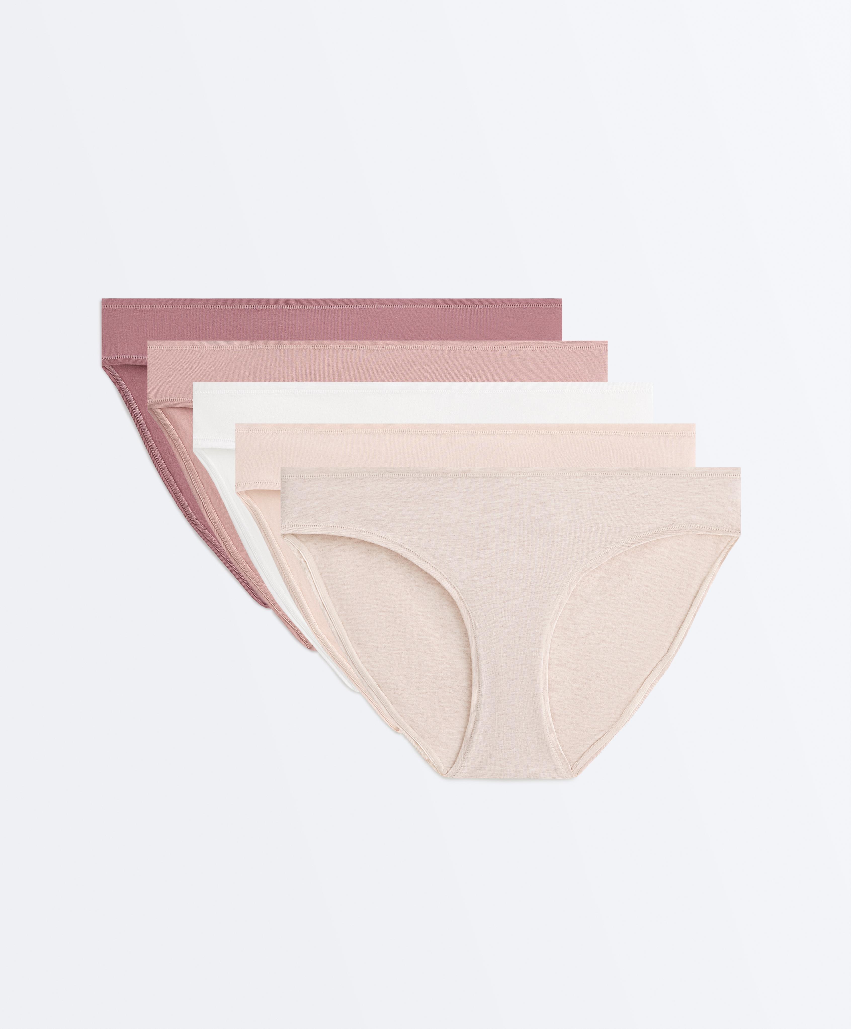 5 cotton blend classic briefs — PASTEL PINK