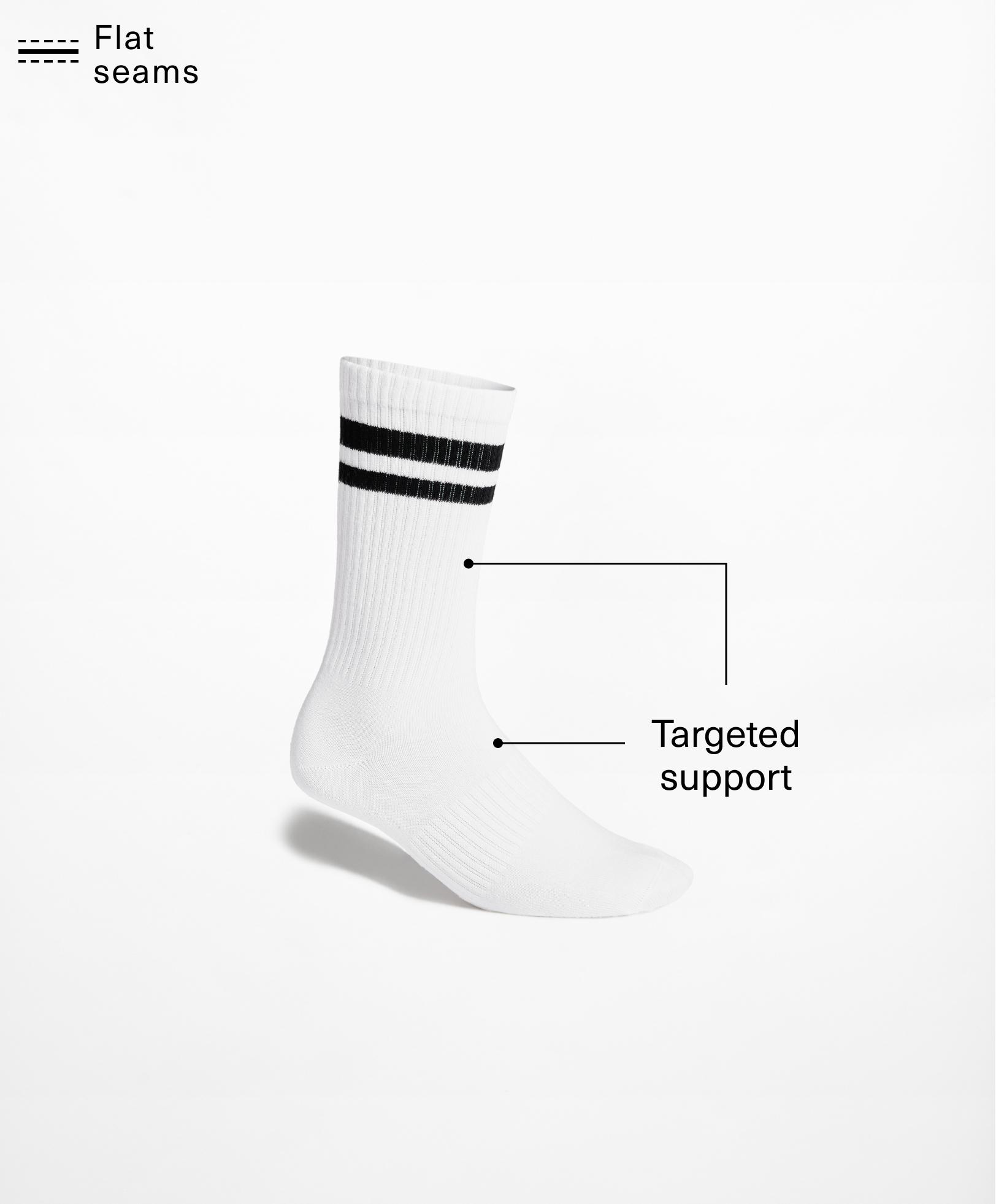 Stripe rib classic sports socks in a cotton blend