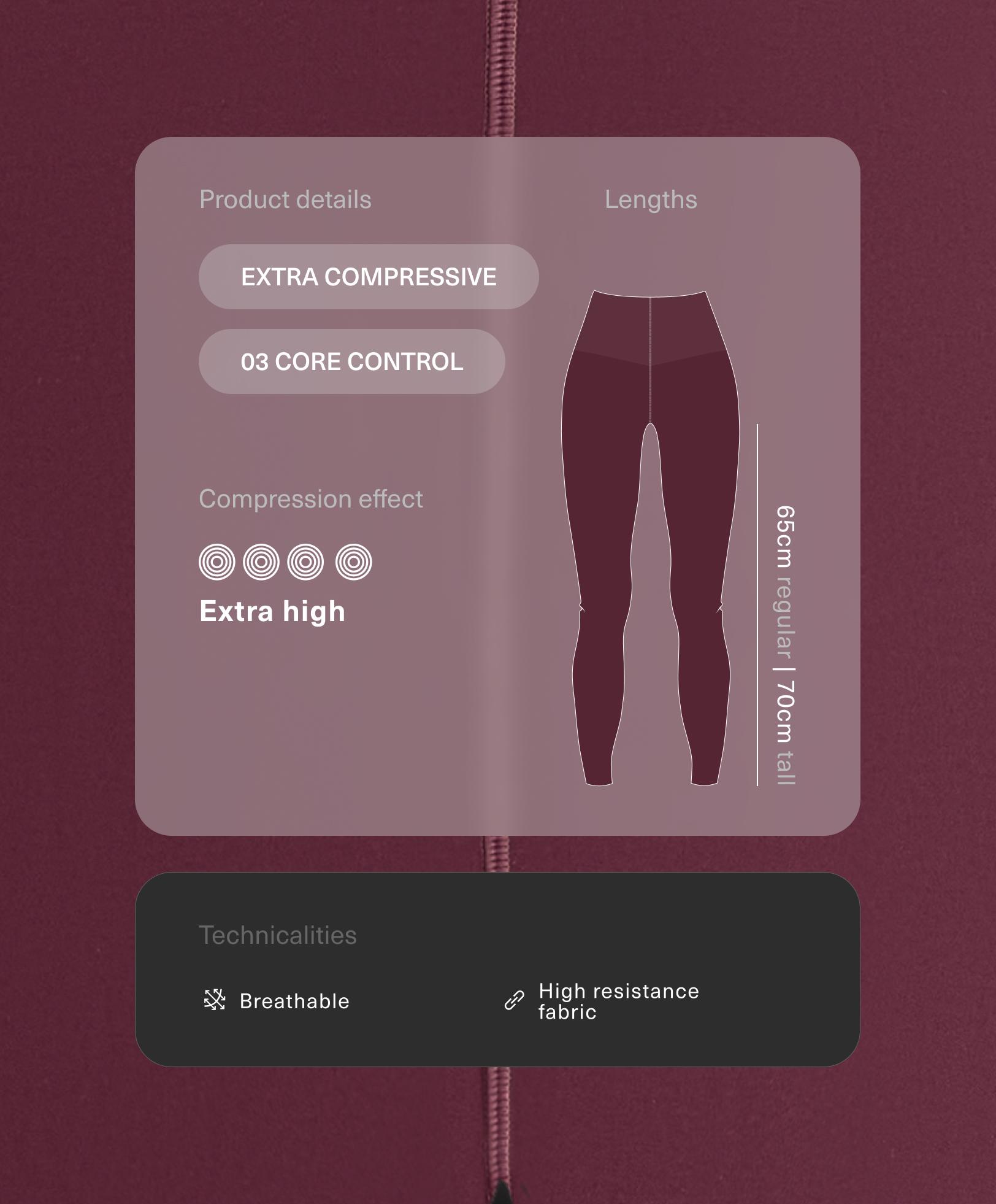Extra Compressive core control ankle-length leggings