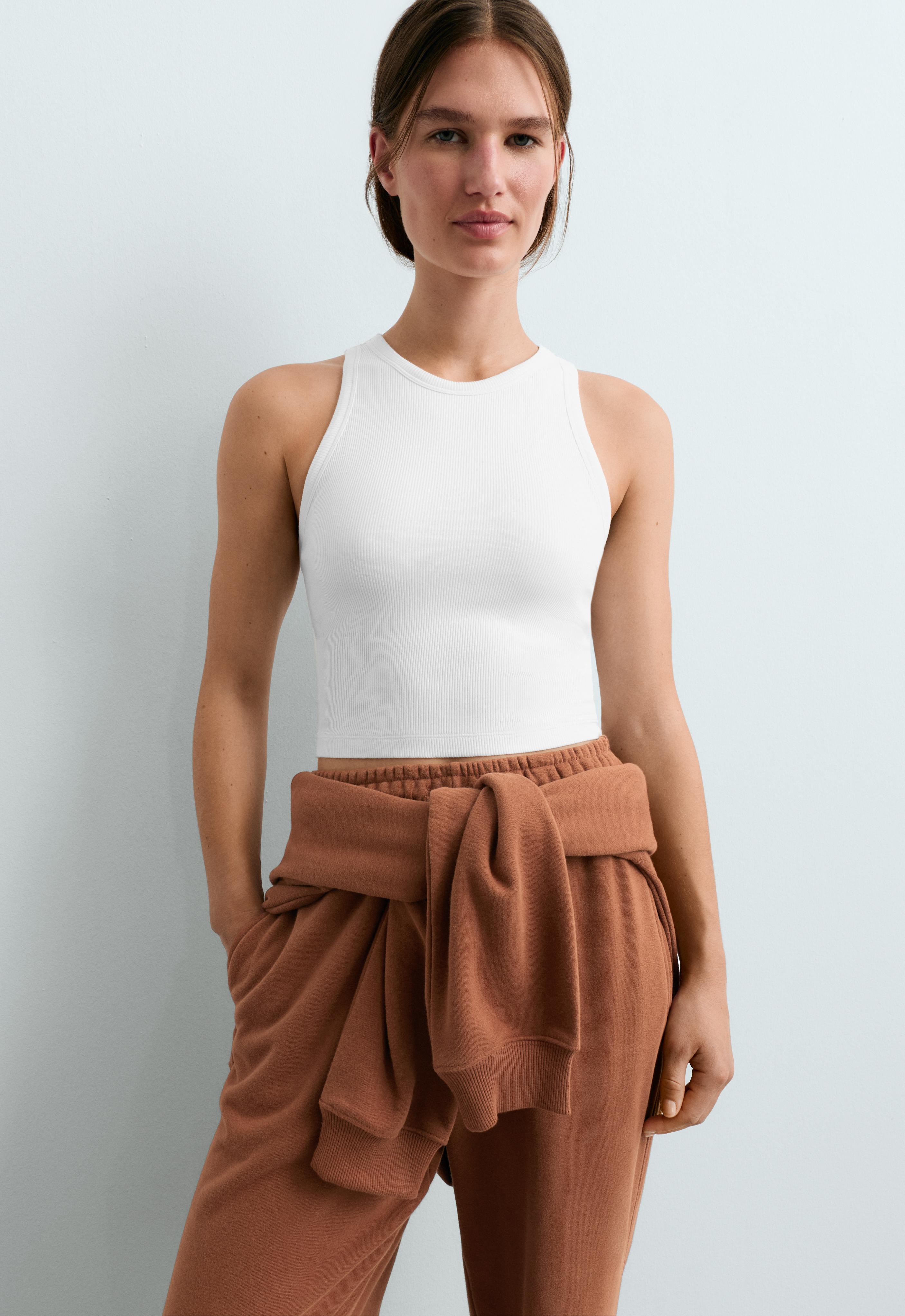 Rib modal blend long tank top Rib modal blend long tank top