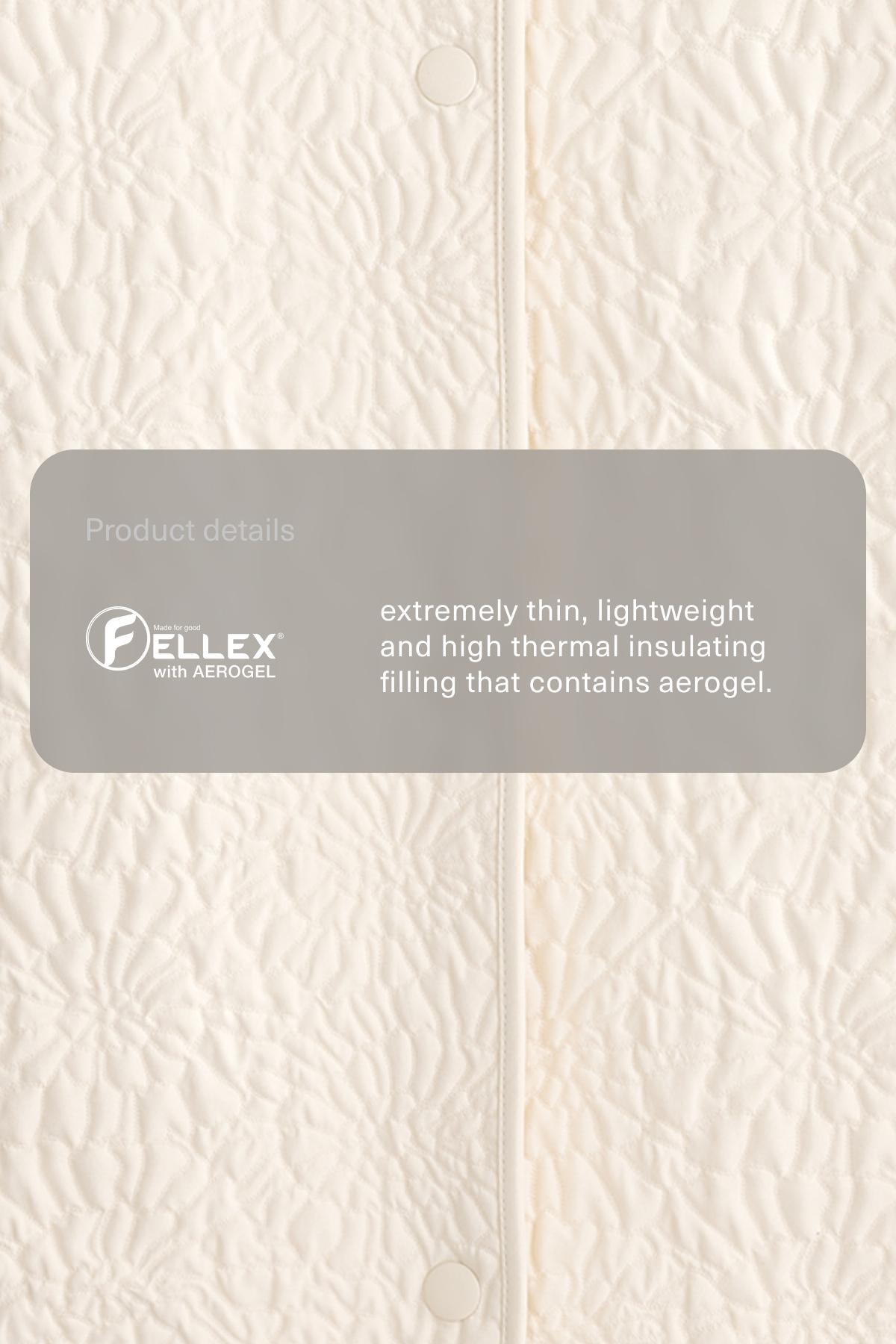FELLEX® AEROGEL floral padded jacket — ECRU