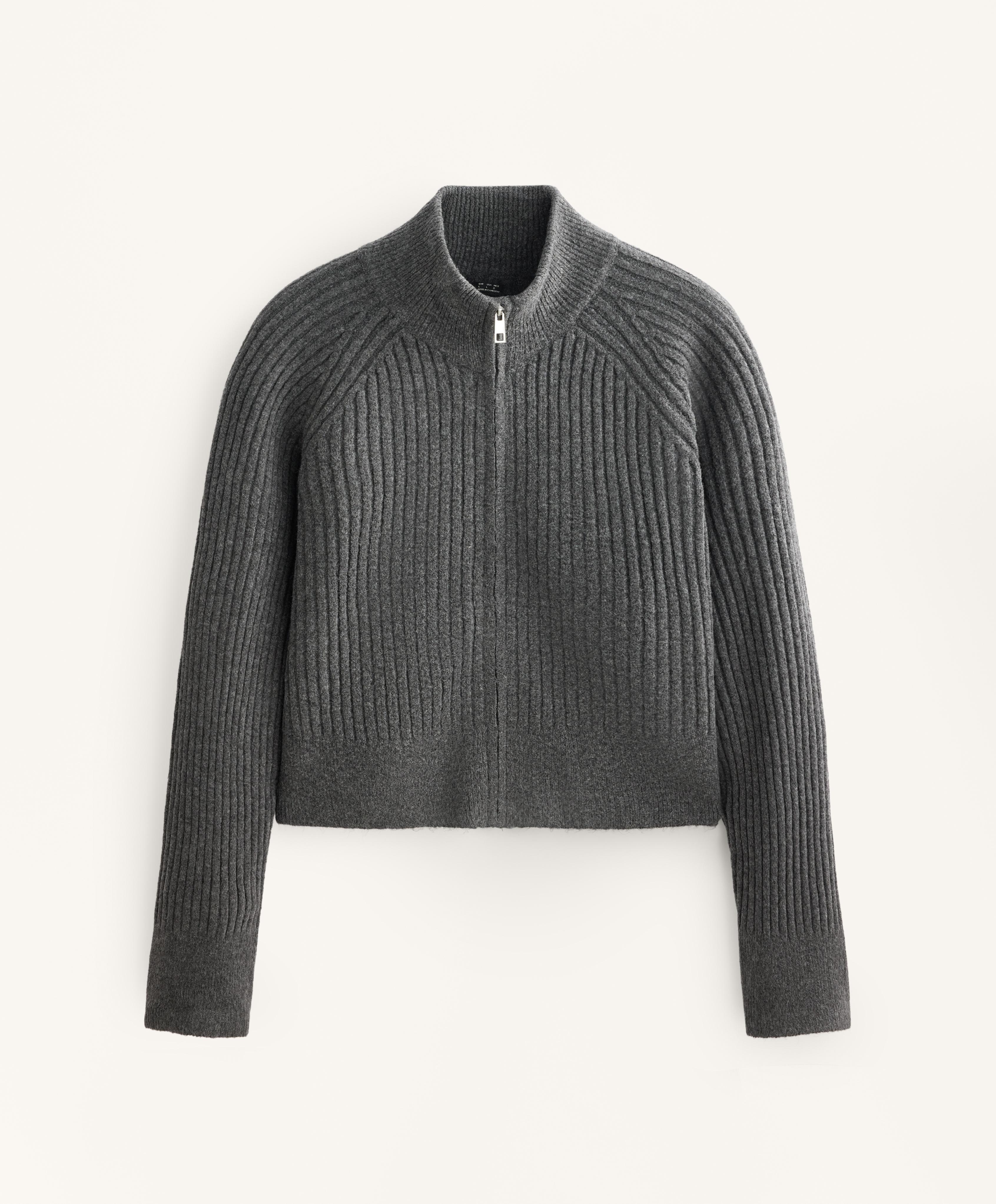 Soft rib knit jacket Soft rib knit jacket