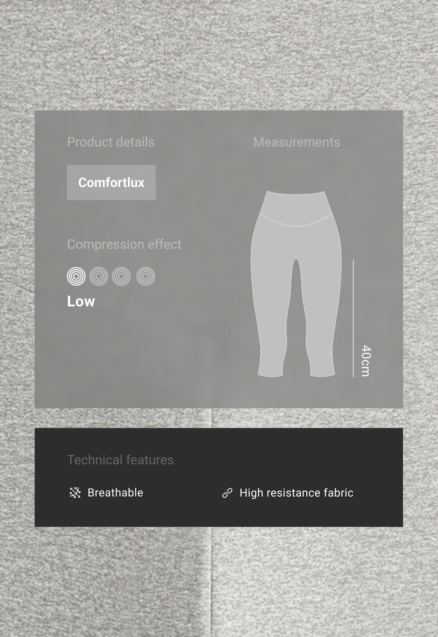 Comfortlux 40cm high-rise marl knee-length leggings