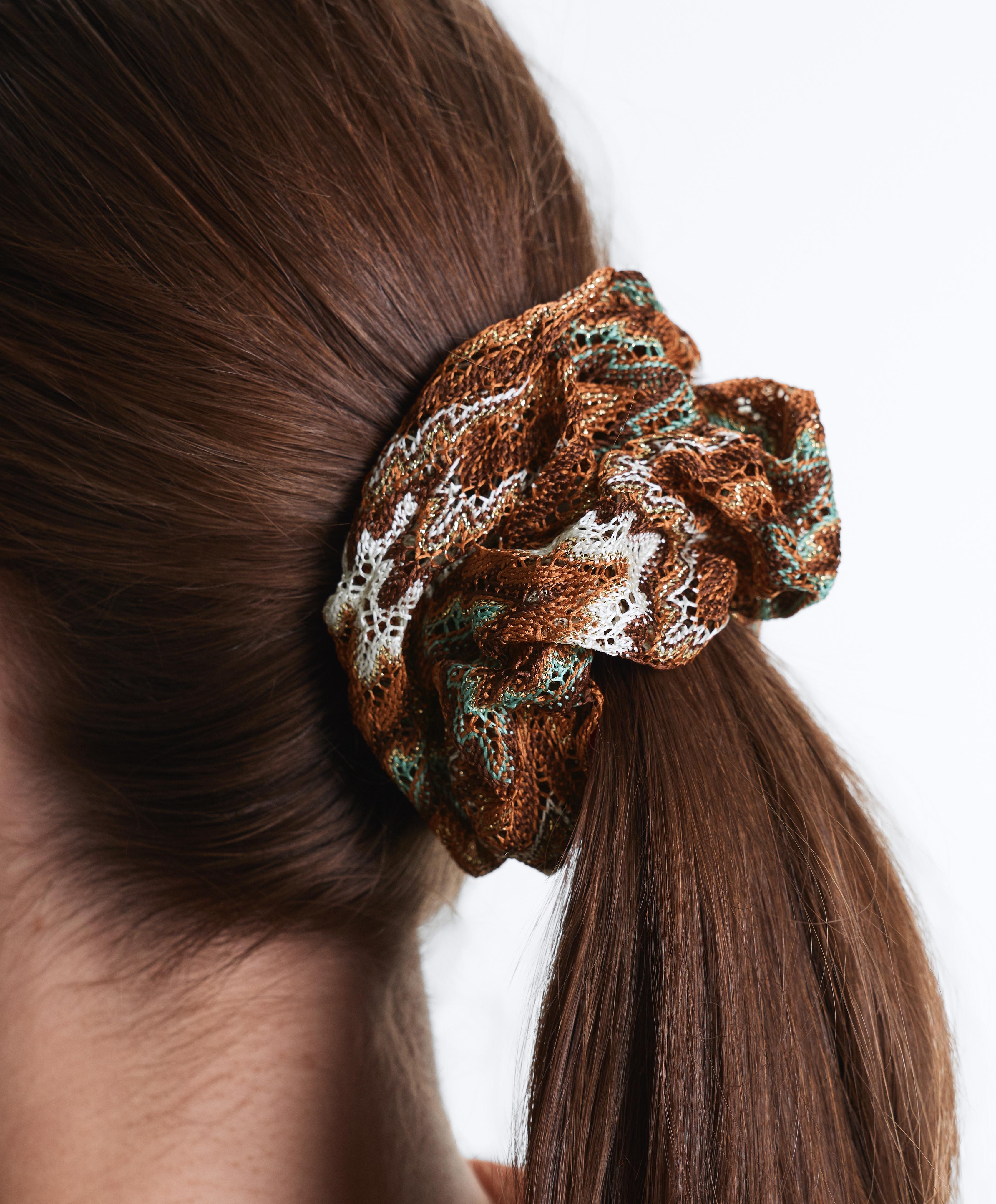 Large herringbone scrunchie — BEIGE