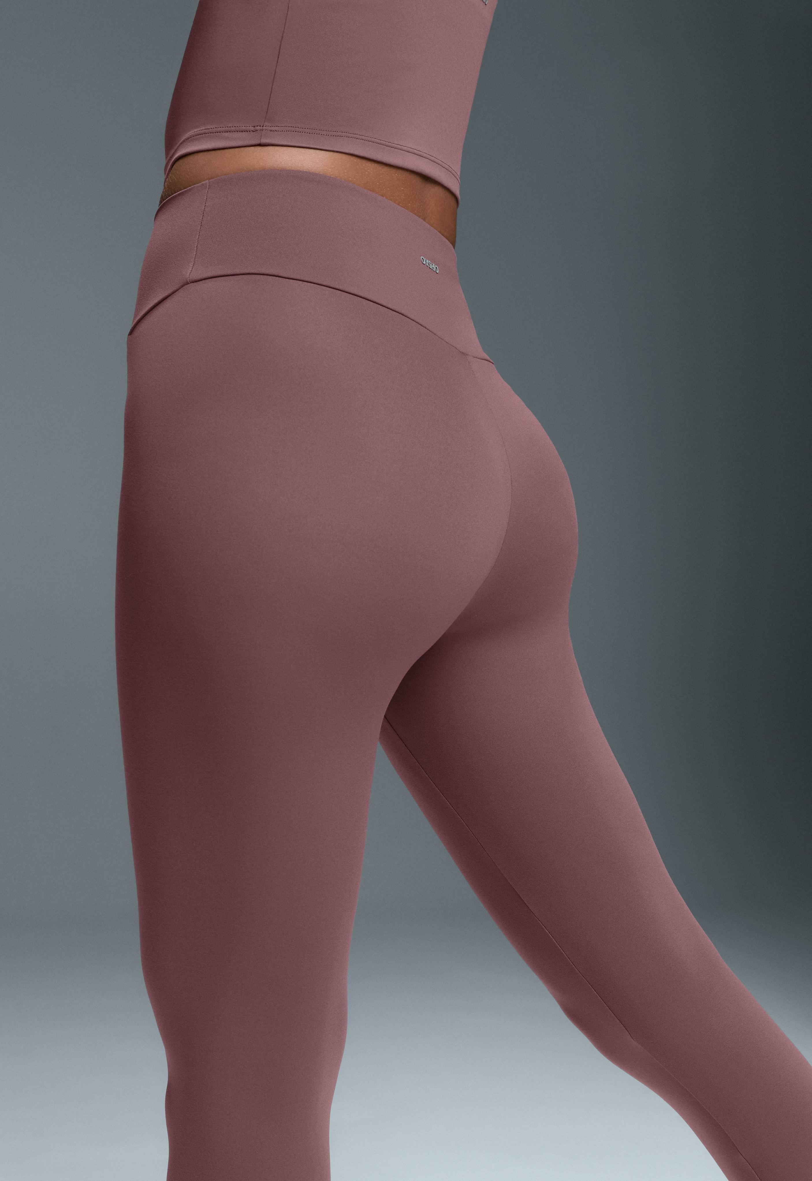 Comfortlux high-waisted ankle-length leggings — MAUVE-TAUPE