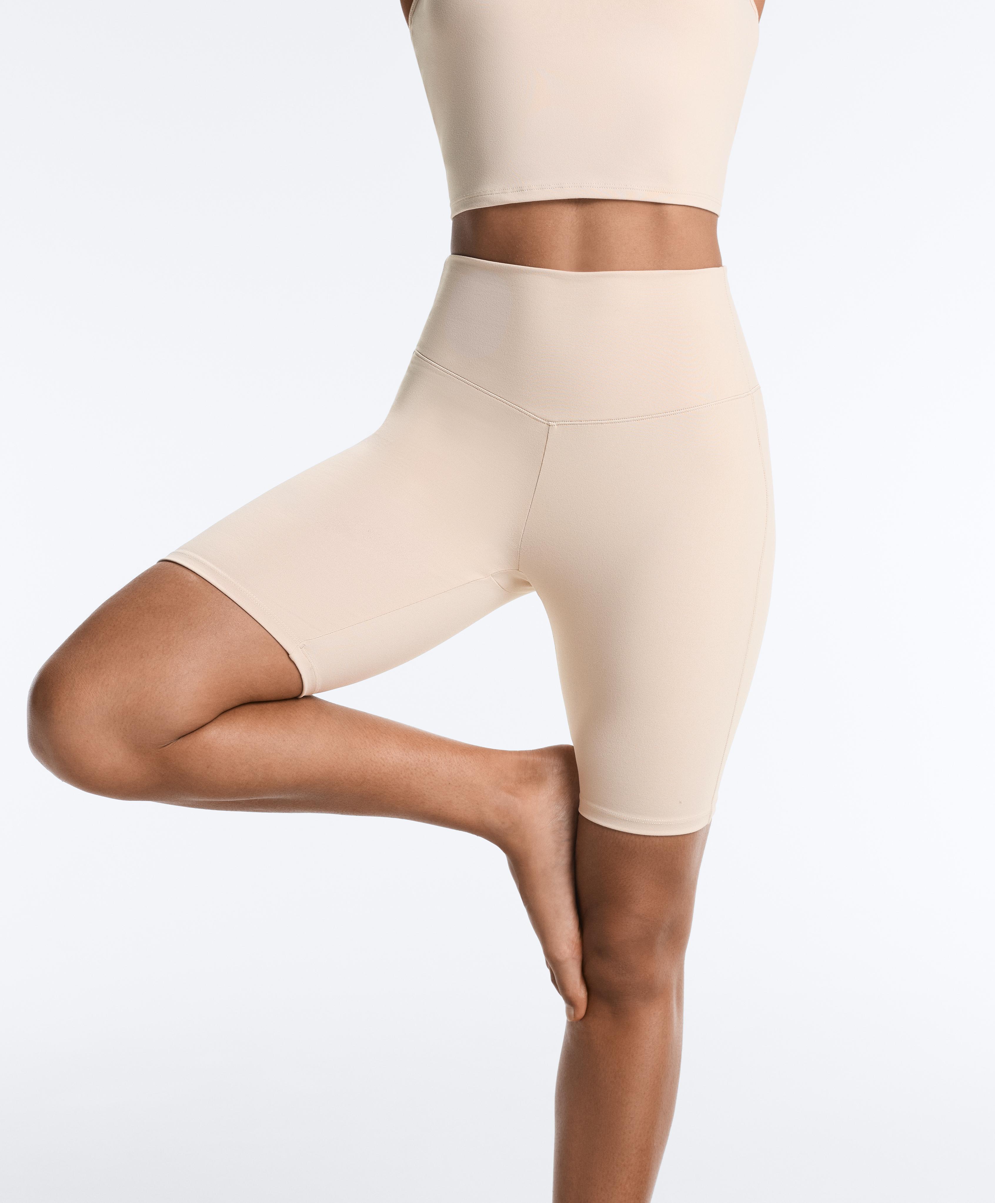 Evermove high-rise 20cm cycle leggings — PALE MINK