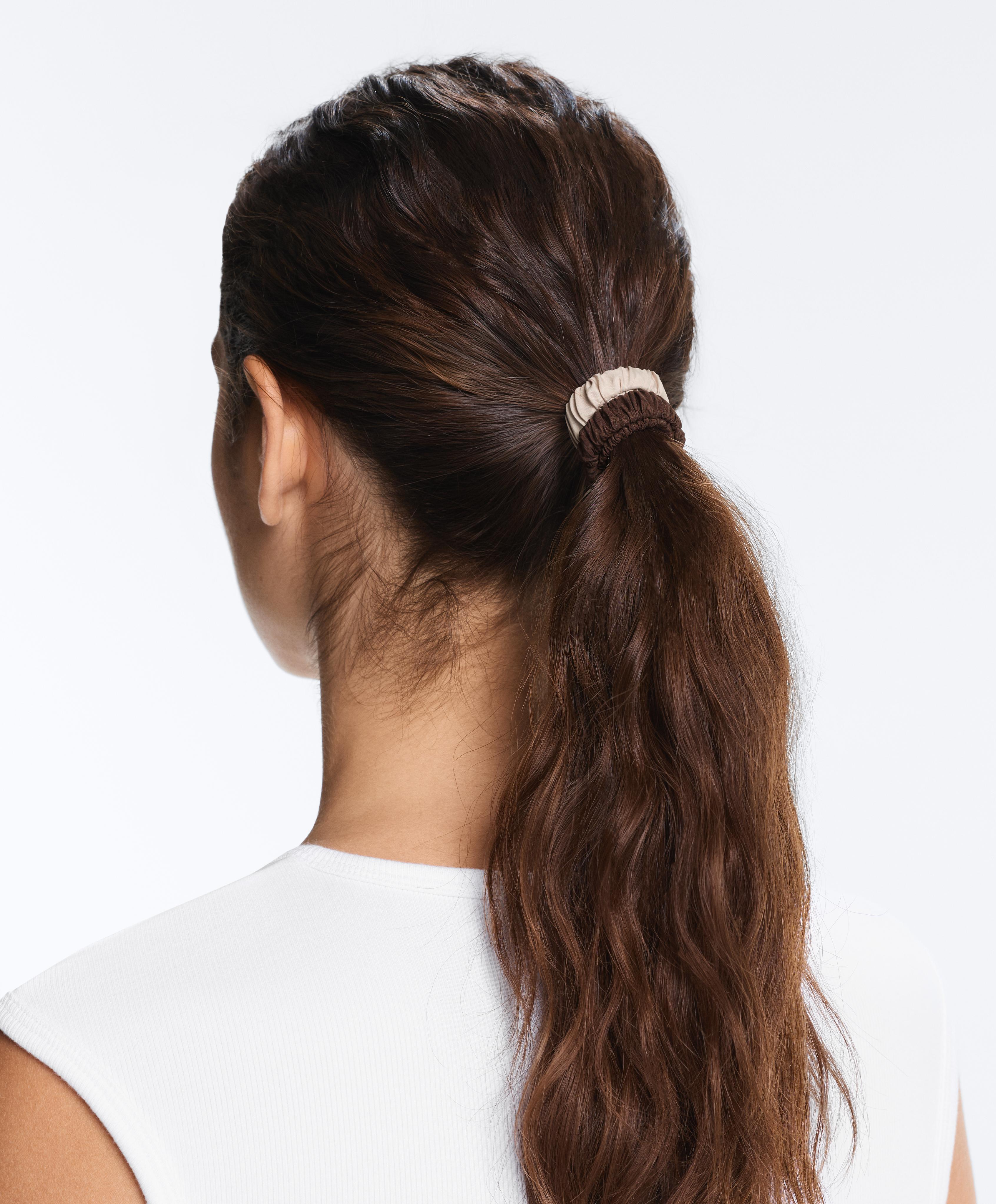 5 twist effect scrunchies — GRAPHITE