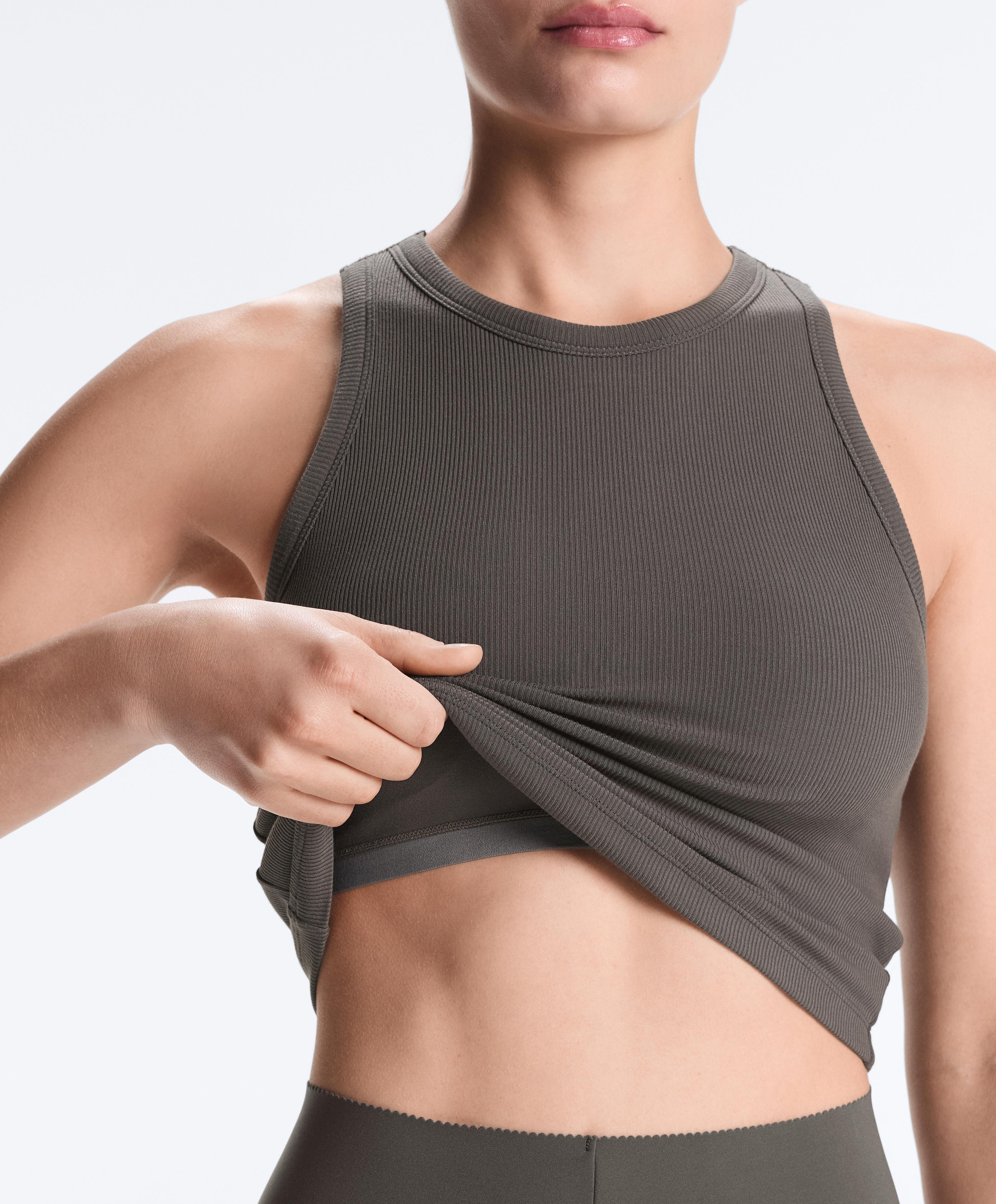 Rib modal blend long tank top