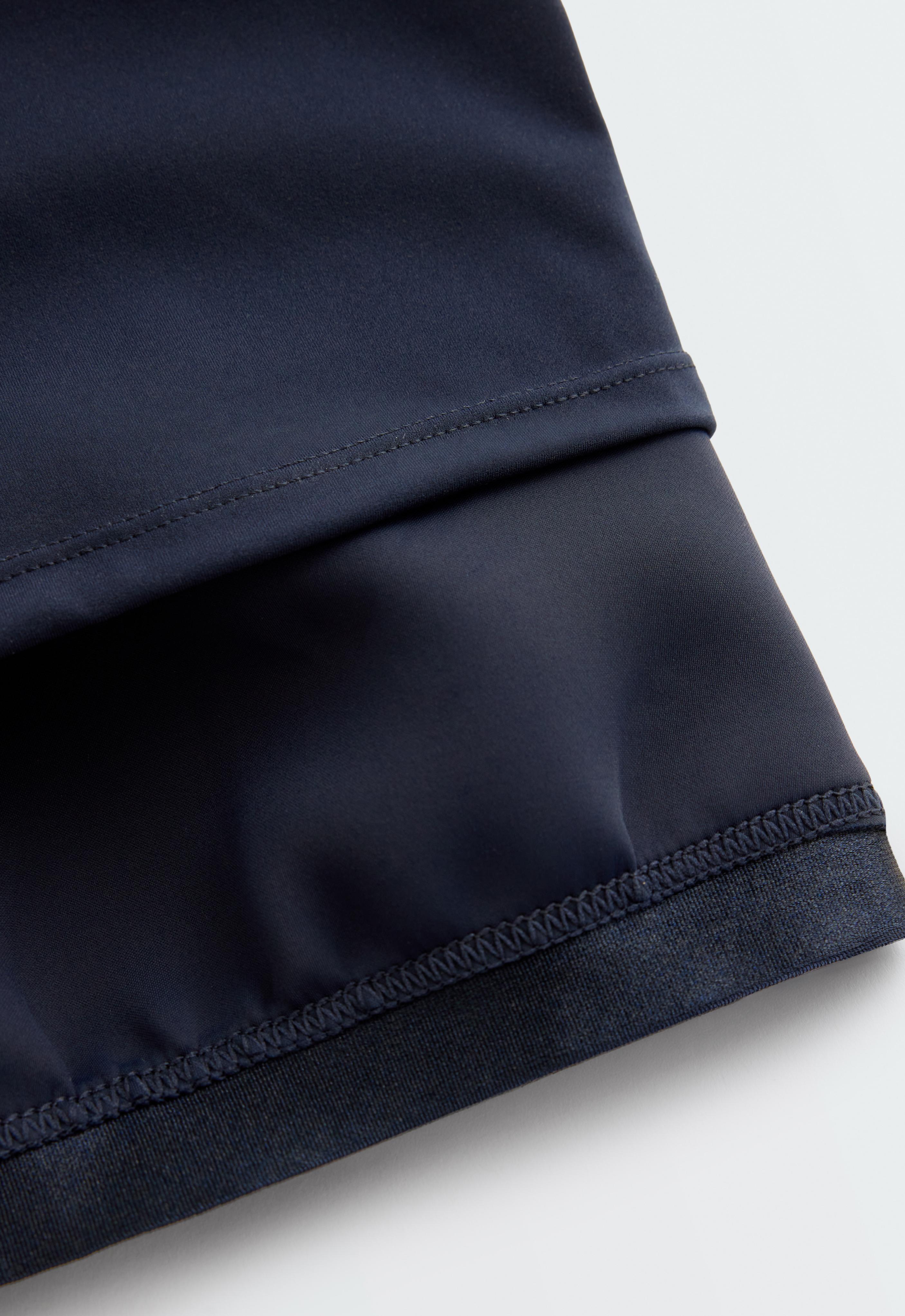 Compressive halter tank top — NAVY BLUE