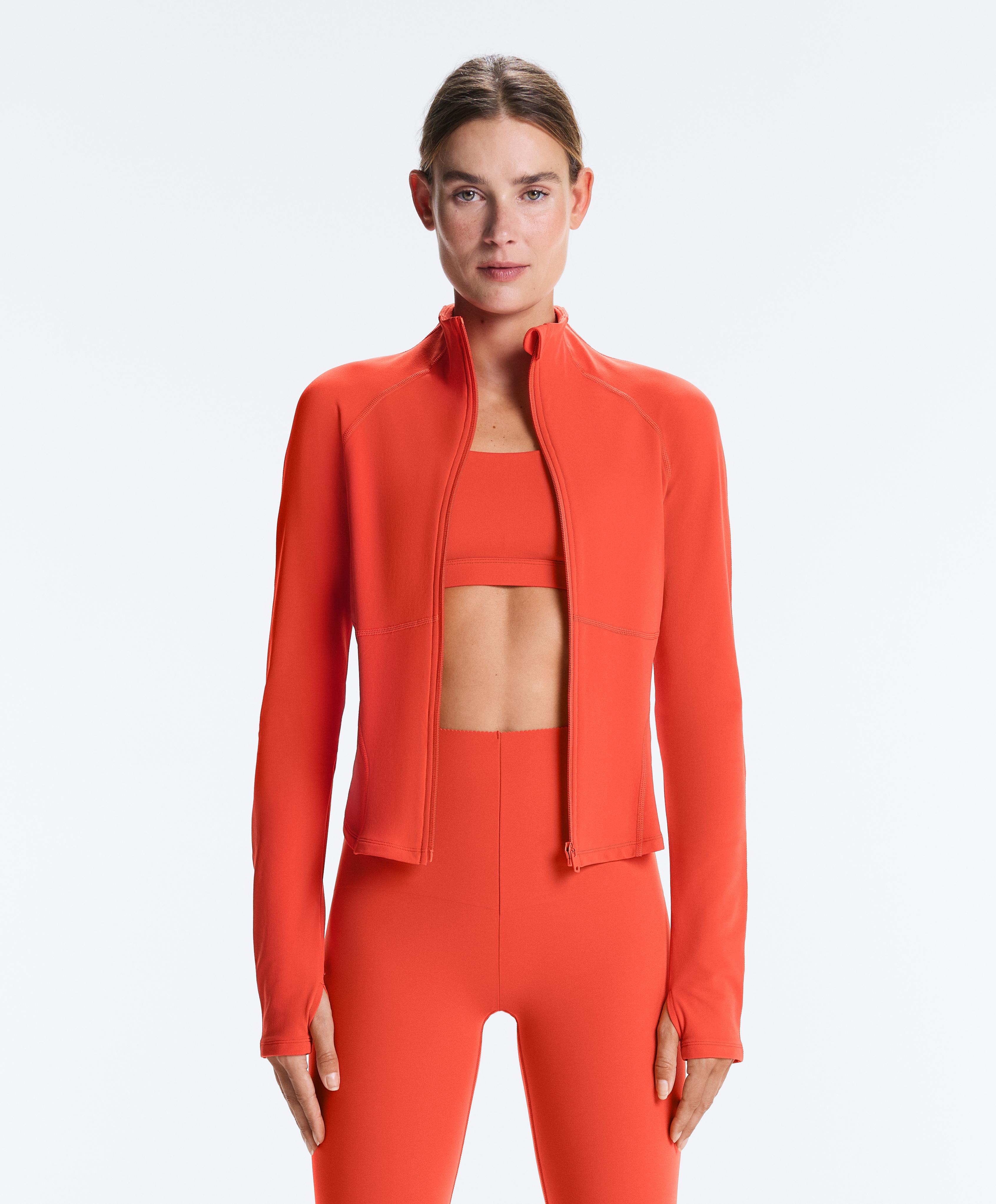 Light warm technical jacket with seams — BRIGHT ORANGE