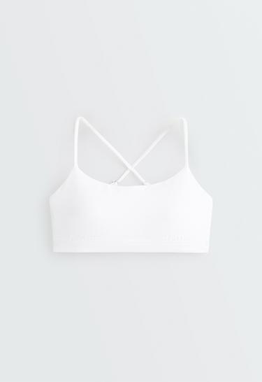 Low-support Comfortlux sports bra with crossover straps — WHITE  7