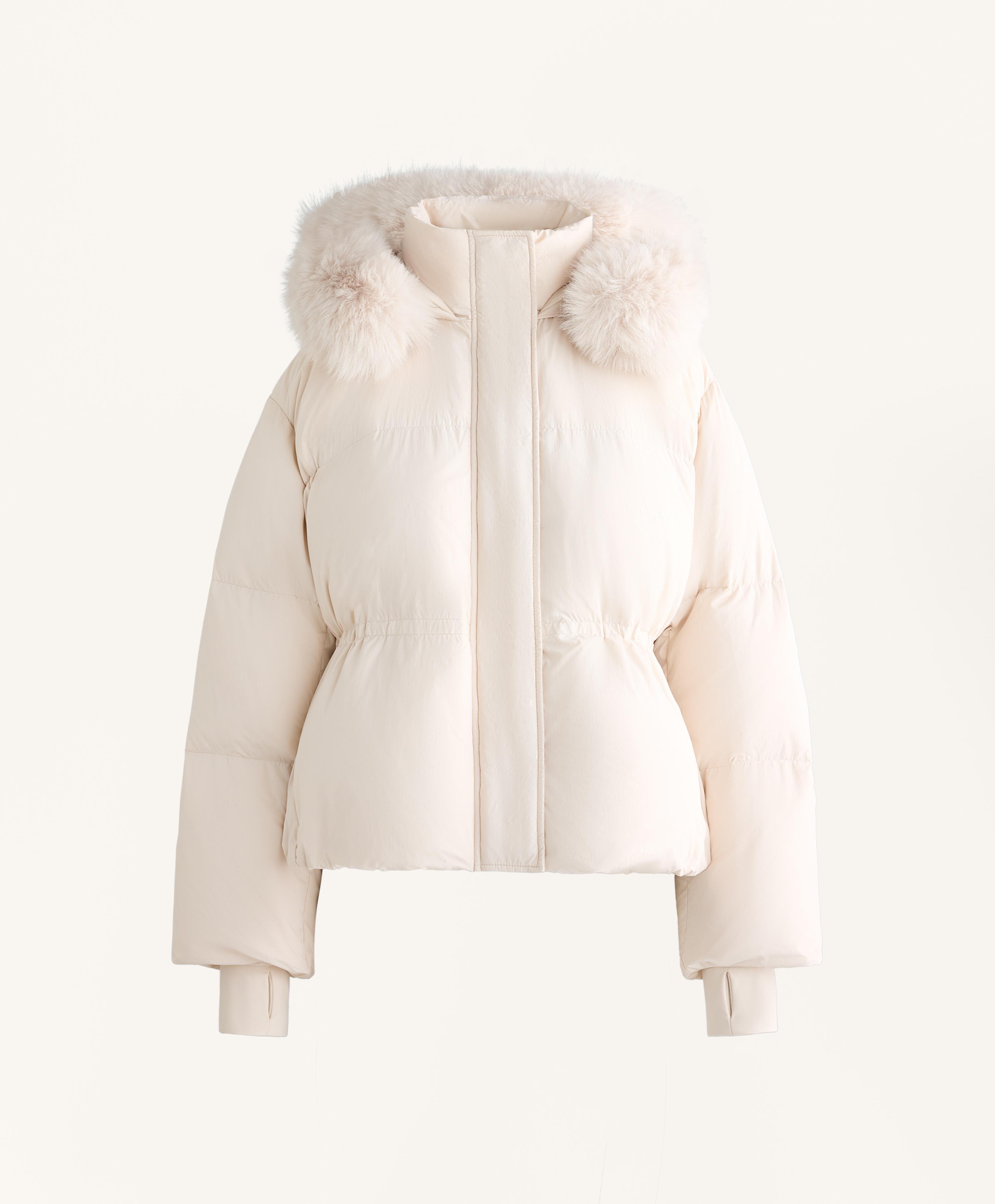 Short 100% down padded jacket — ECRU