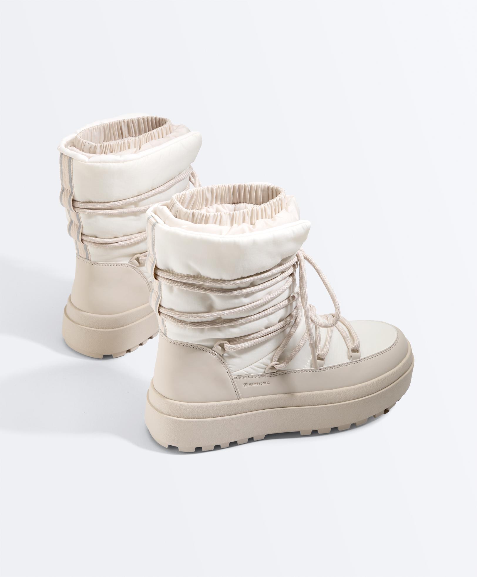 Combined lace-up boot — MINK