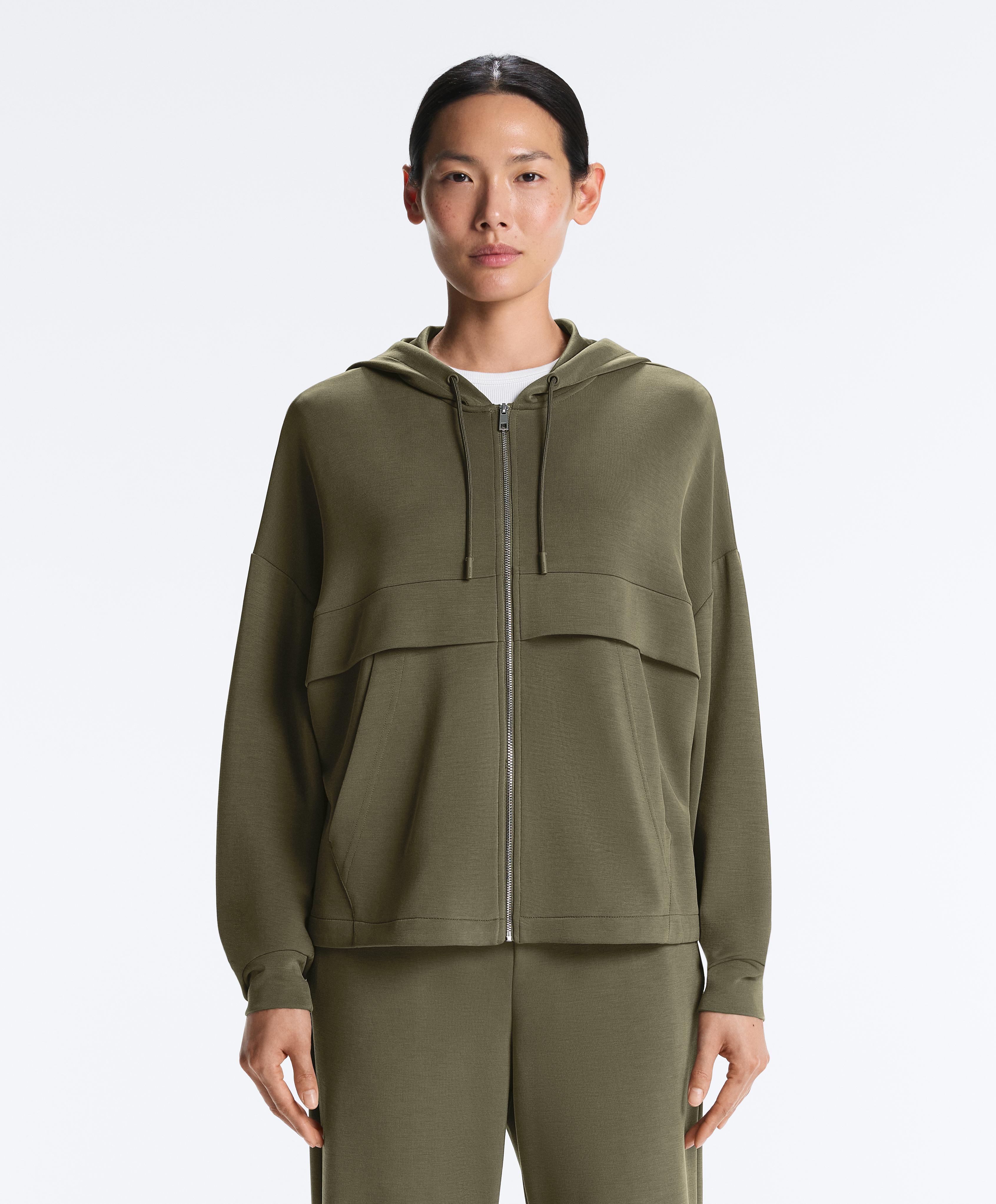 Sudadera con modal tacto suave zipper