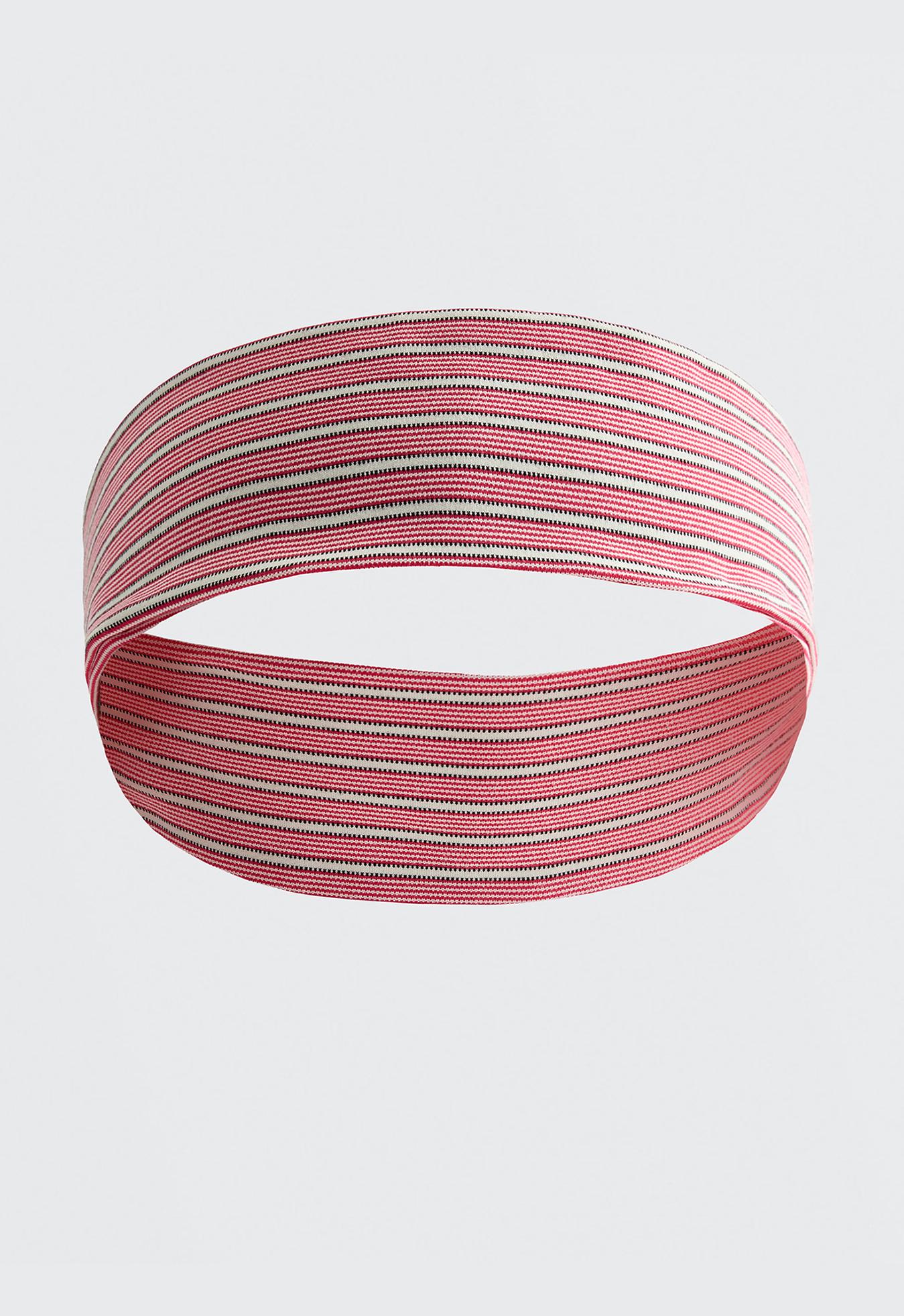 6 cm striped sports headband — RED