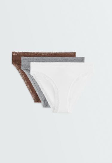3 classic briefs with cotton Rib — MID GREY 1