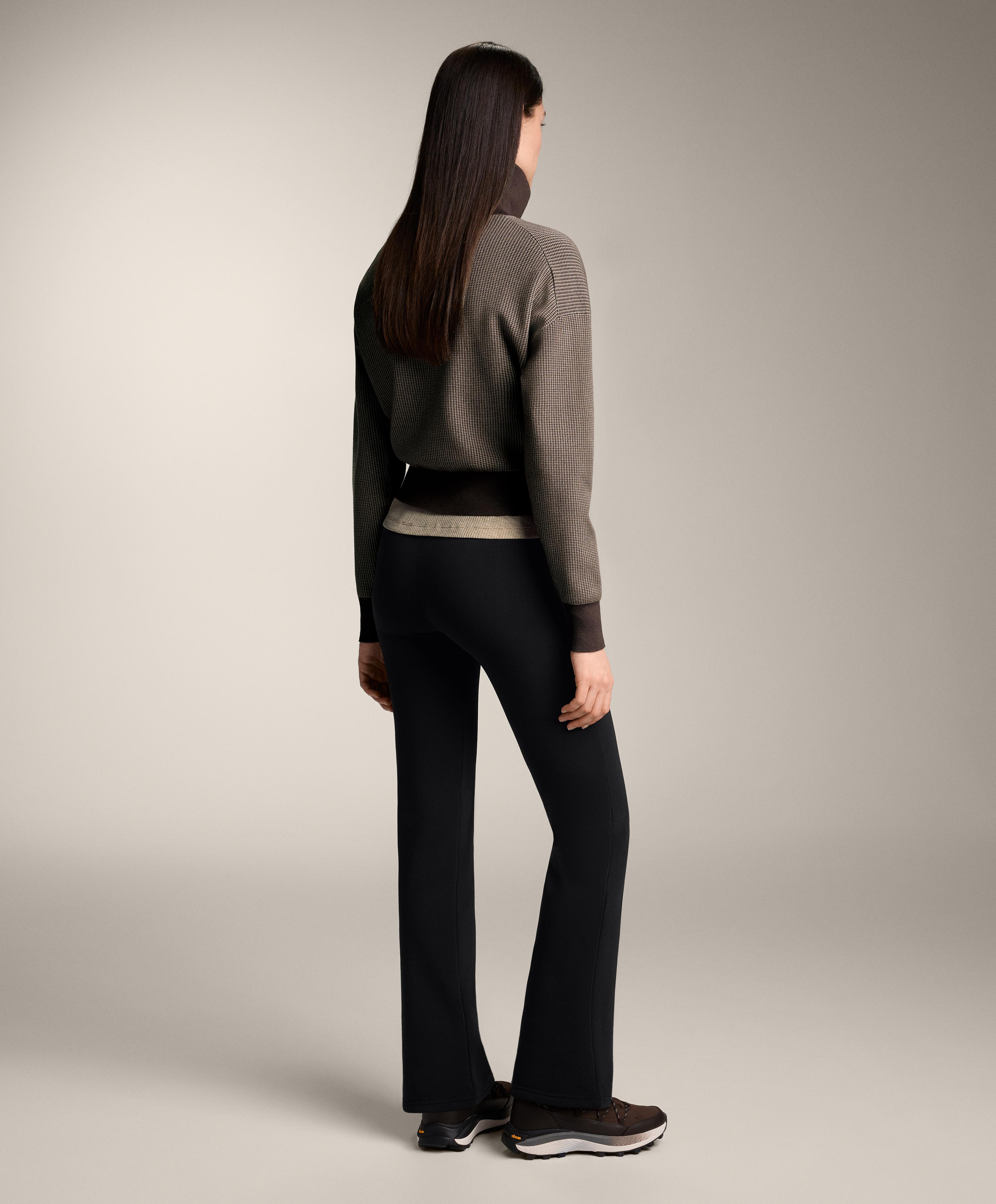 Flare extra Warm seamless super high rise trousers — BLACK