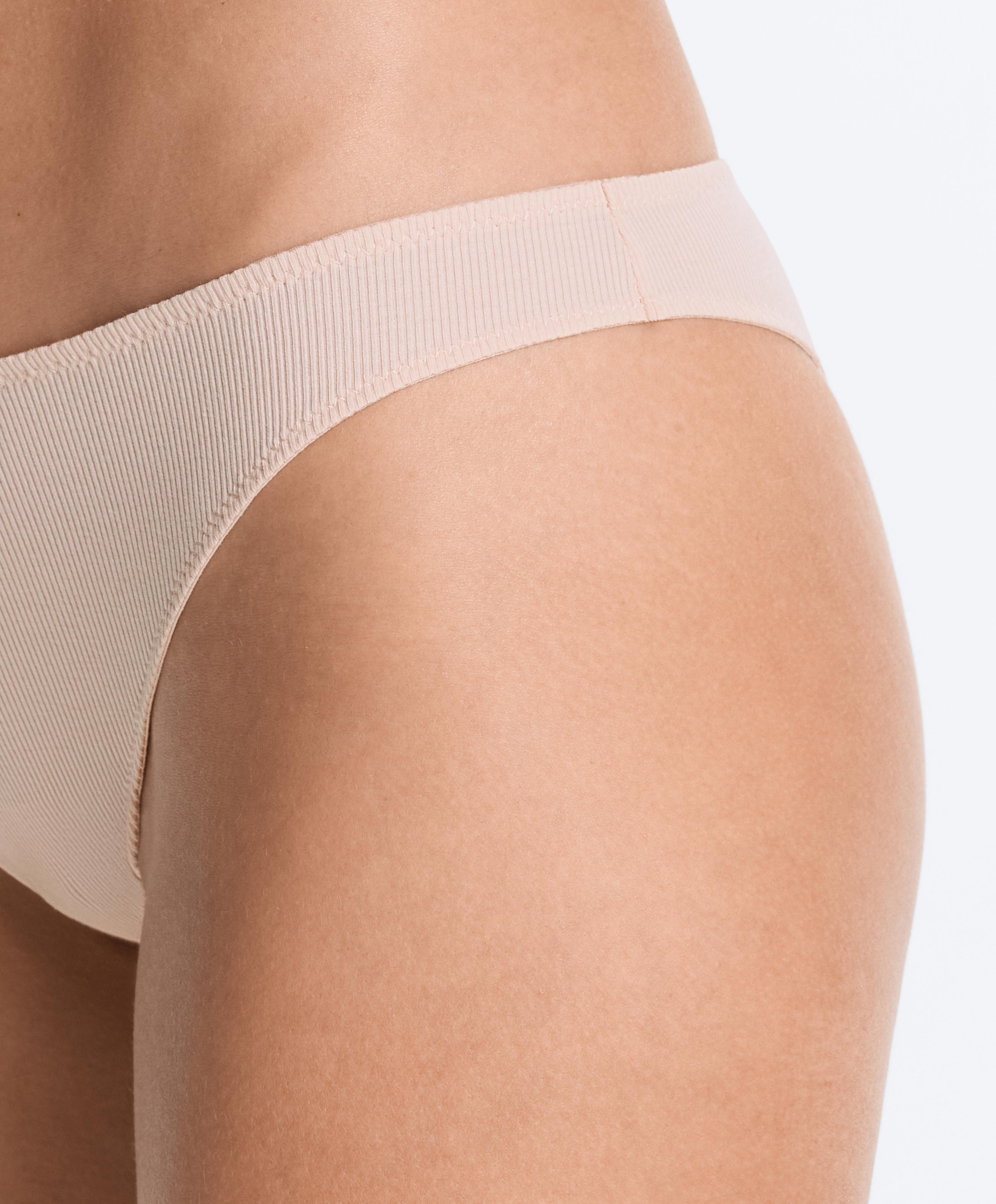 5 rib cotton blend Brazilian briefs — GREY MELANGE