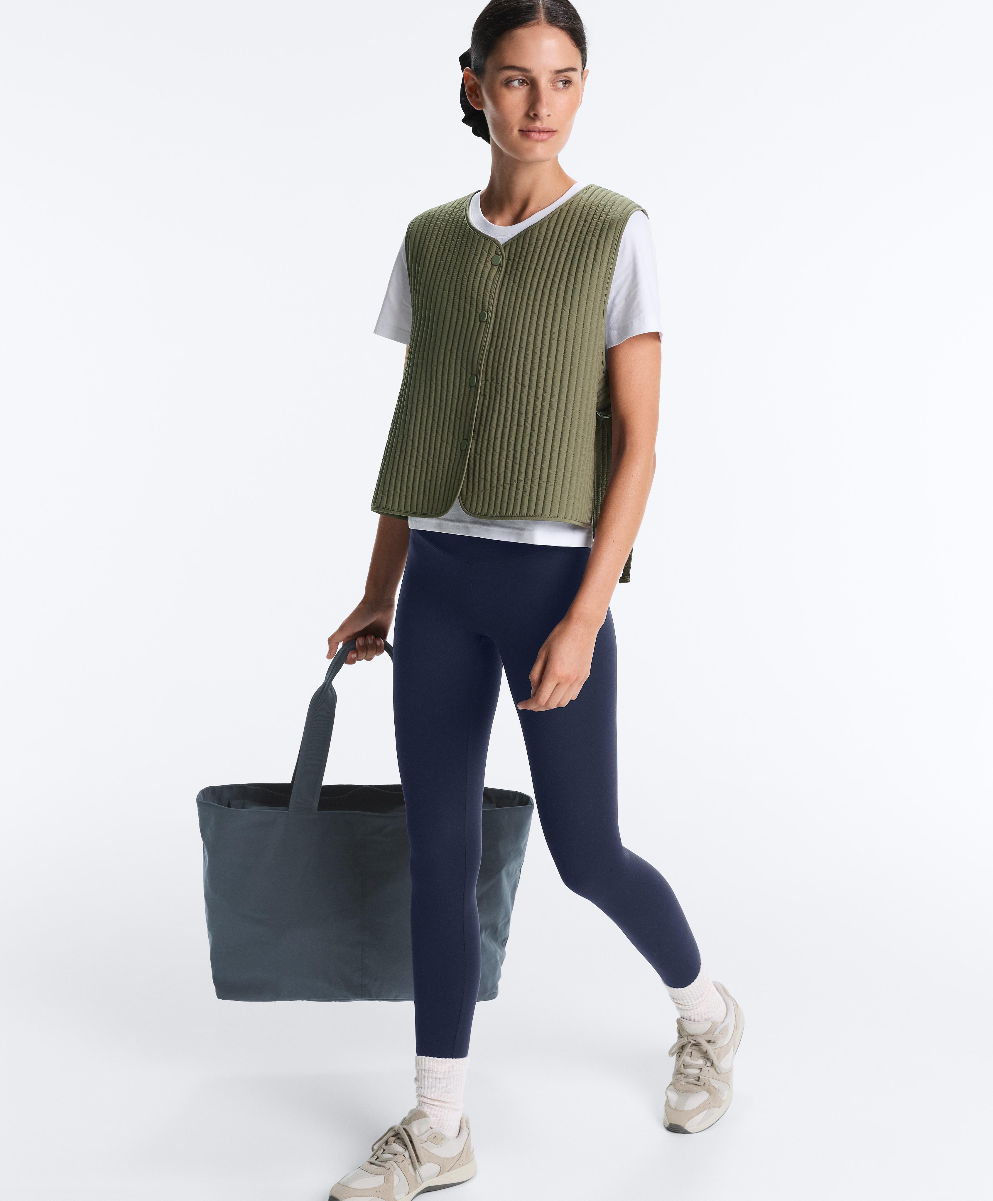 Thin padded nylon gilet — KHAKI