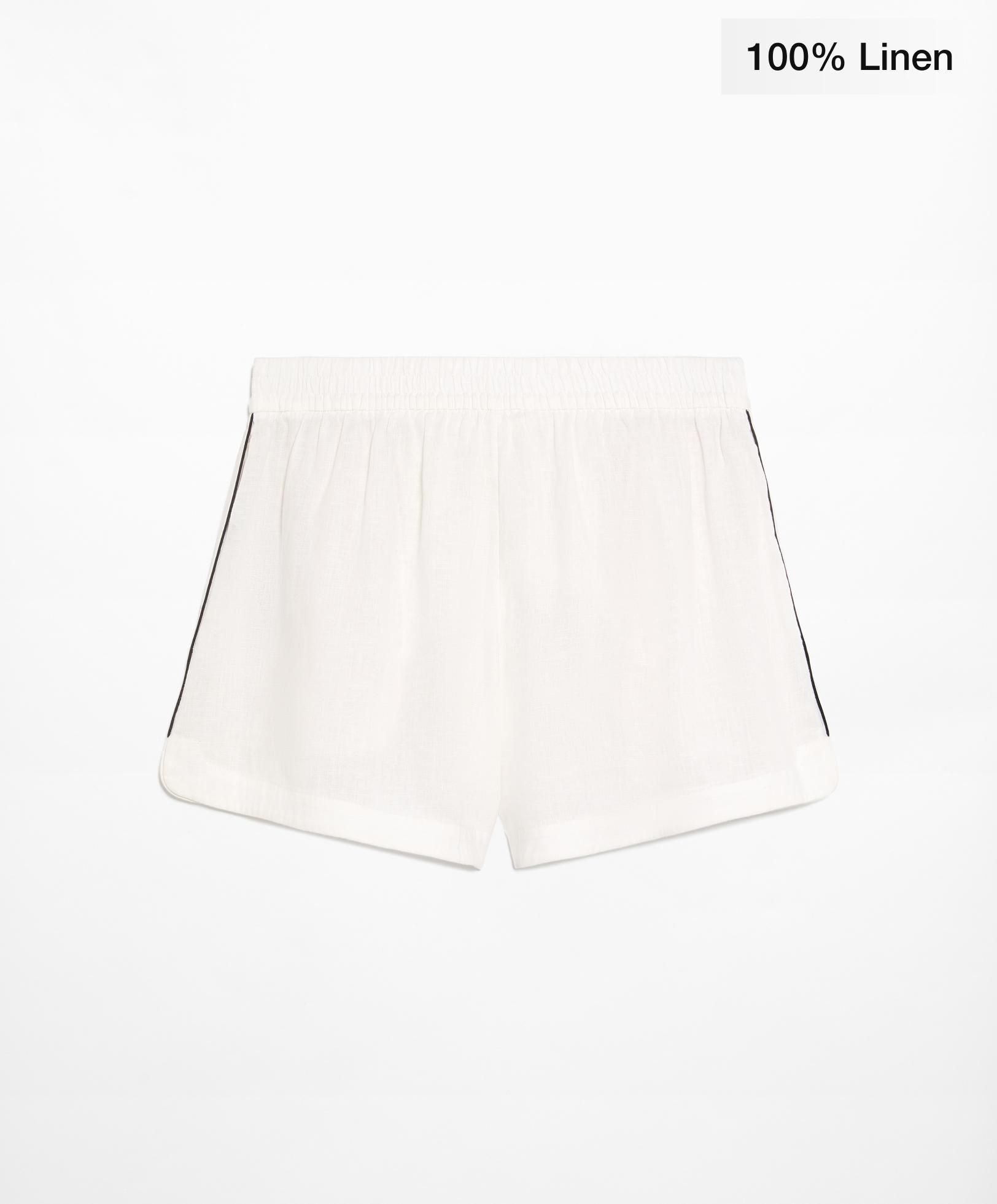 Short piping 100 % lin - Soldes
