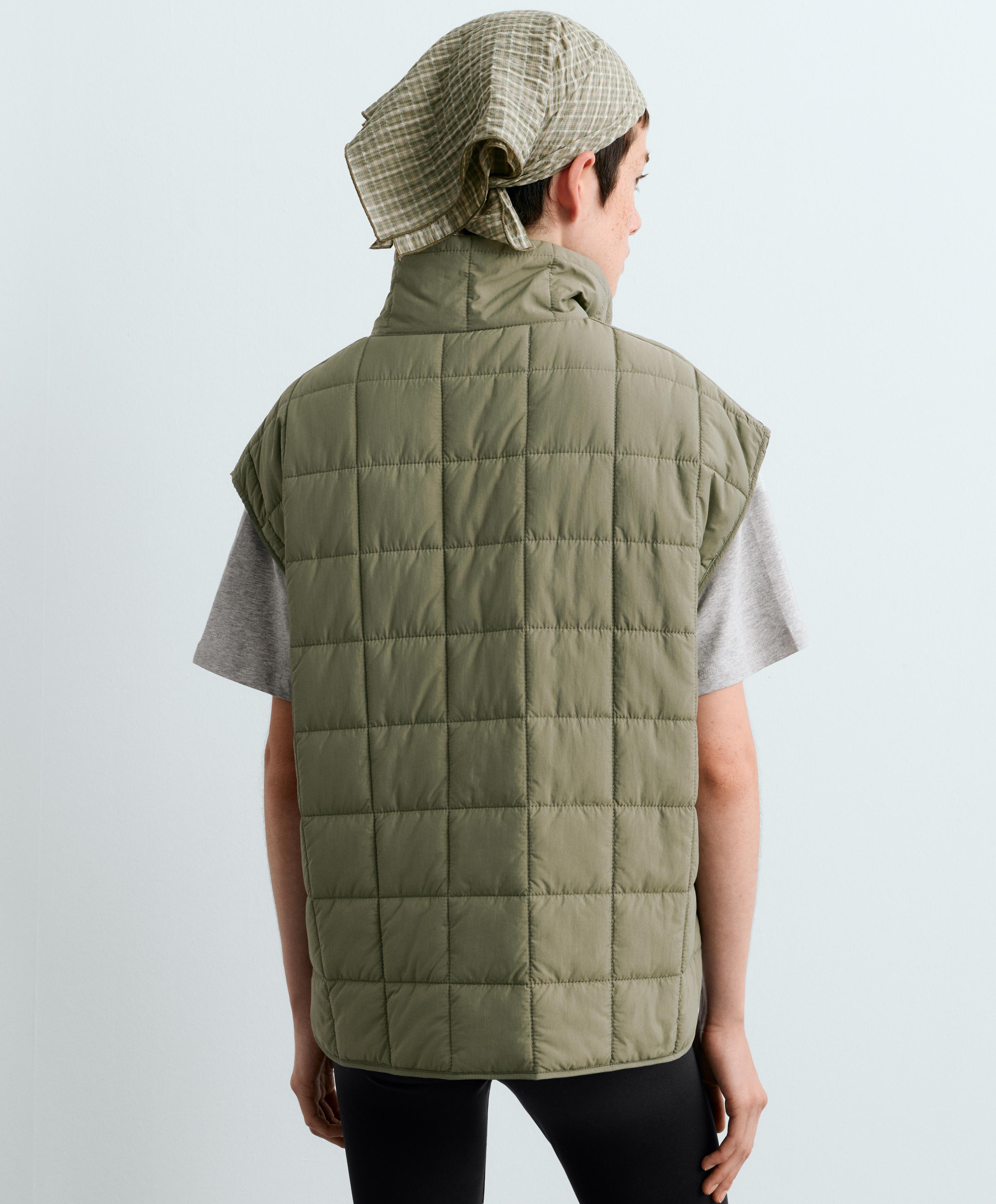 FELLEX® AEROGEL boxy padded gilet — DARK KHAKI