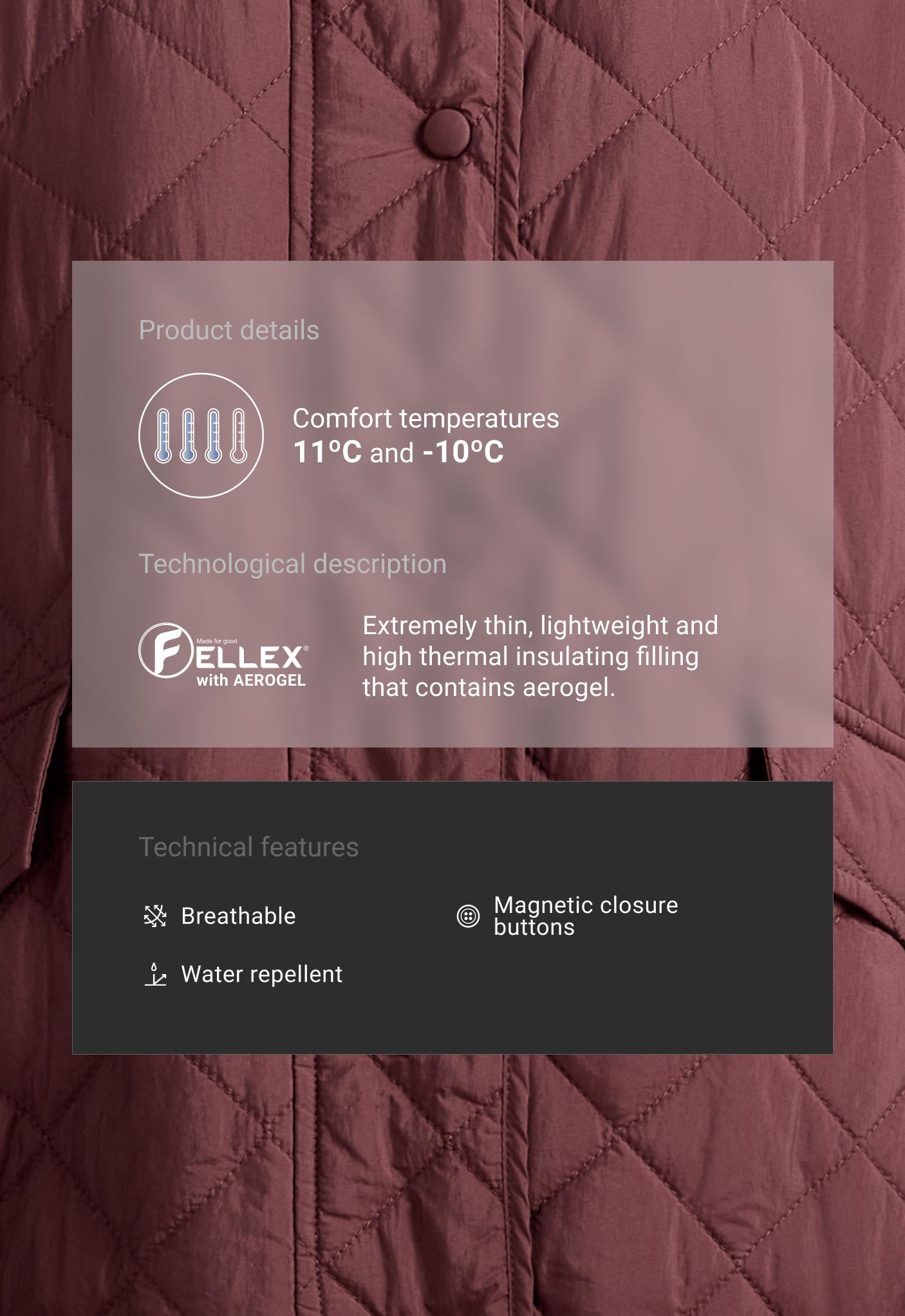 แจ็คเก็ต midi บุนวม FELLEX® ทรง boxy