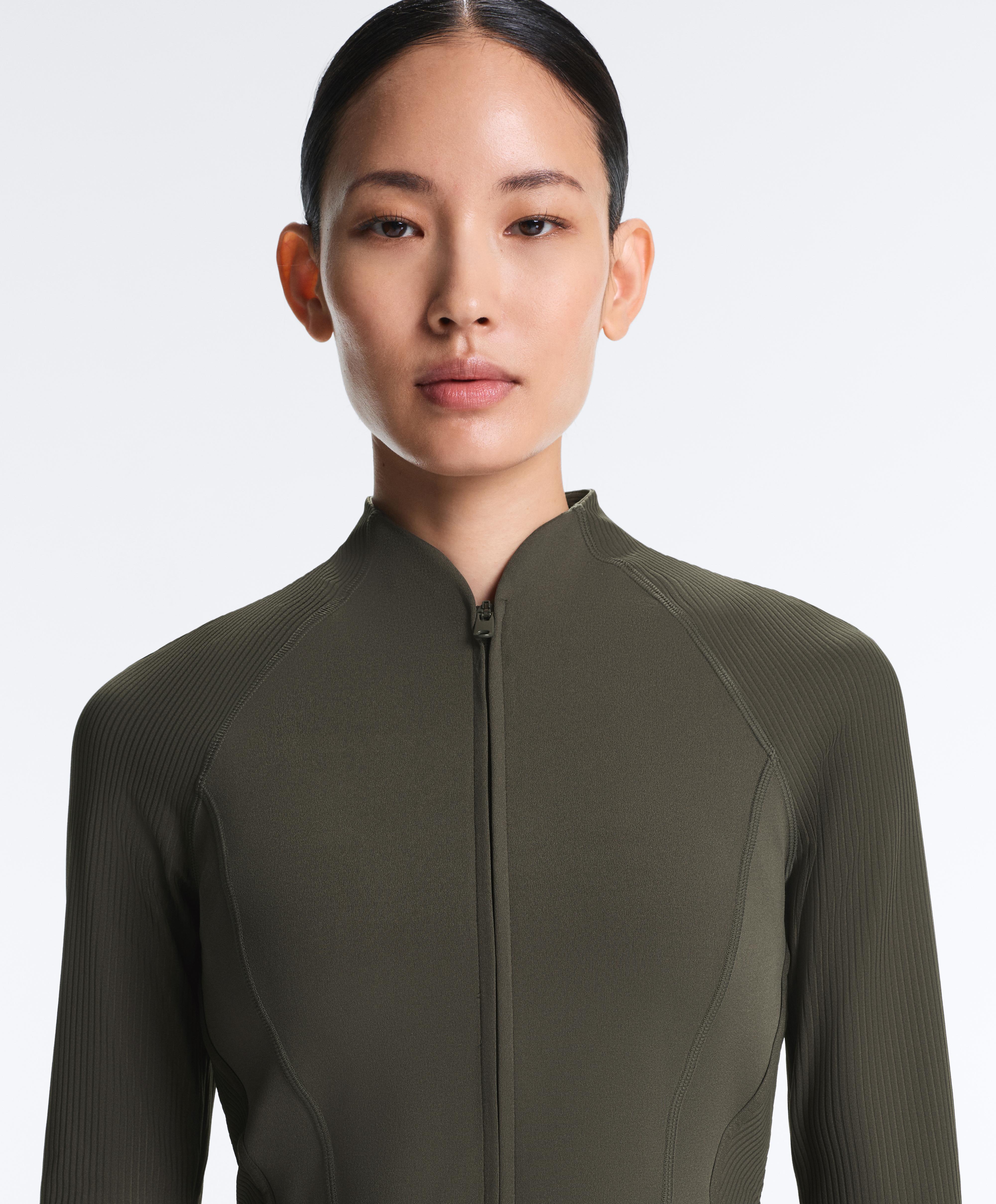 Comfortlux rib technical jacket — GREEN