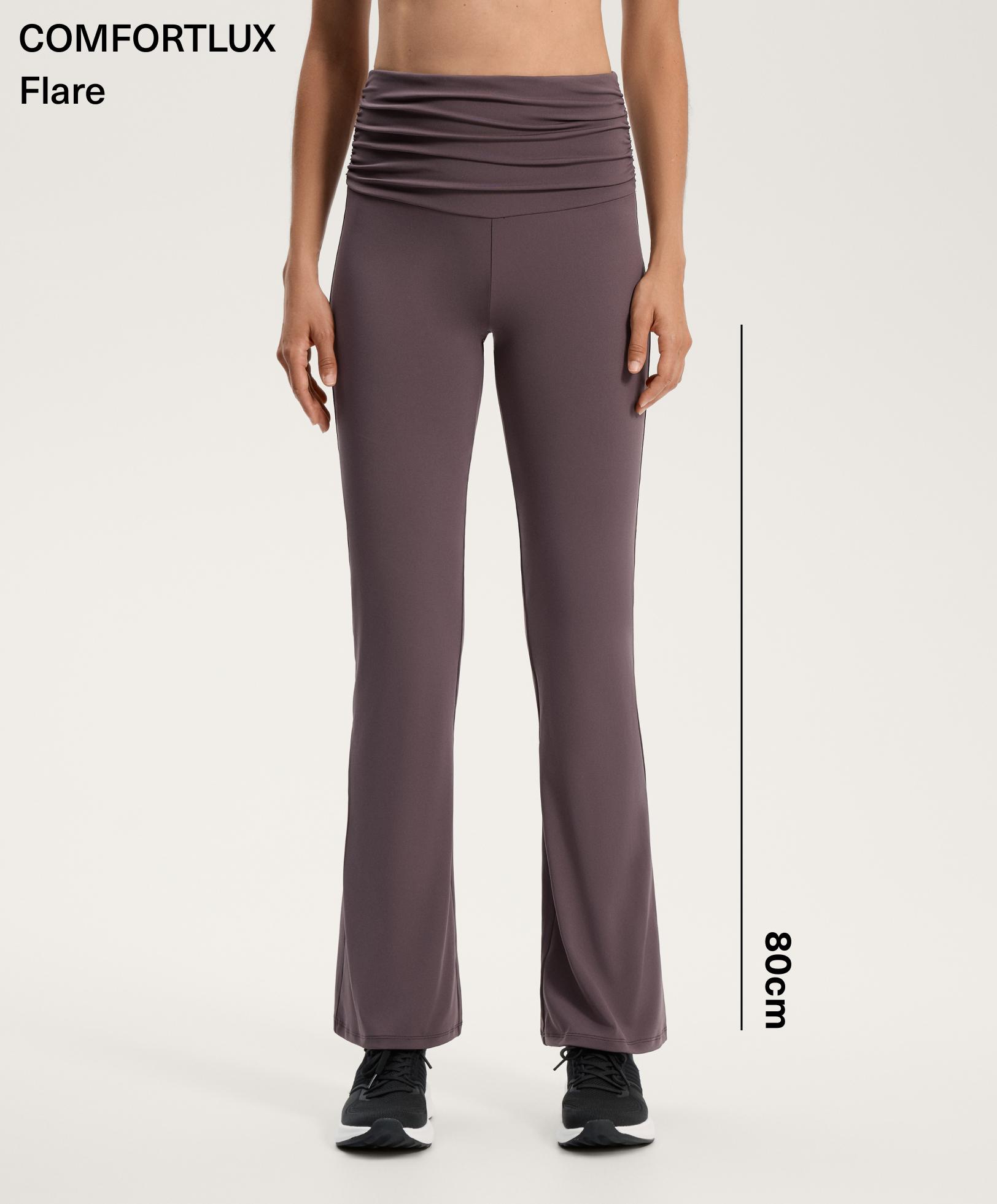 מכנסיים מתרחבים high rise Comfortlux מותניים מקומטים