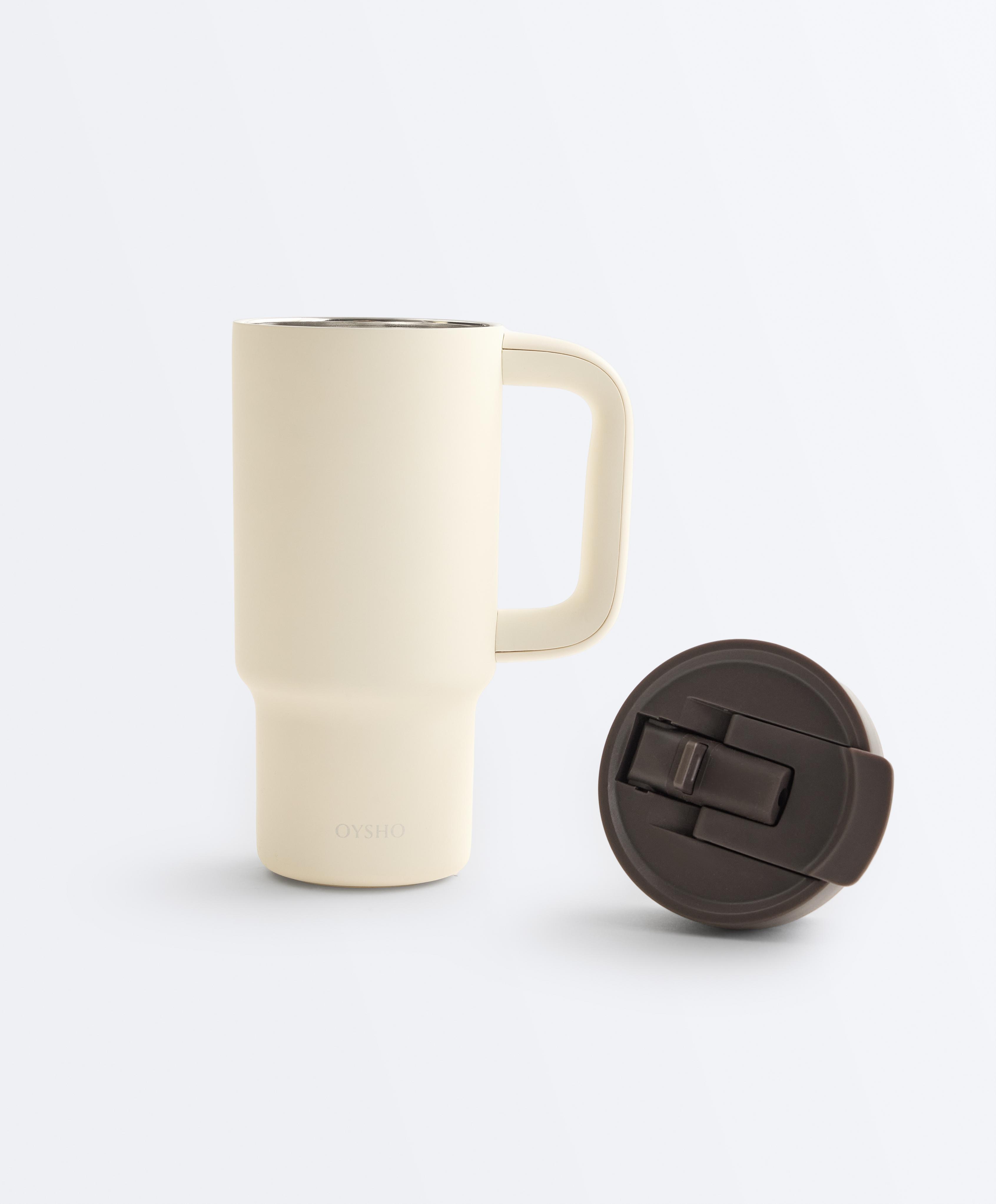 Mini tumbler bottle with handle — PALE ECRU