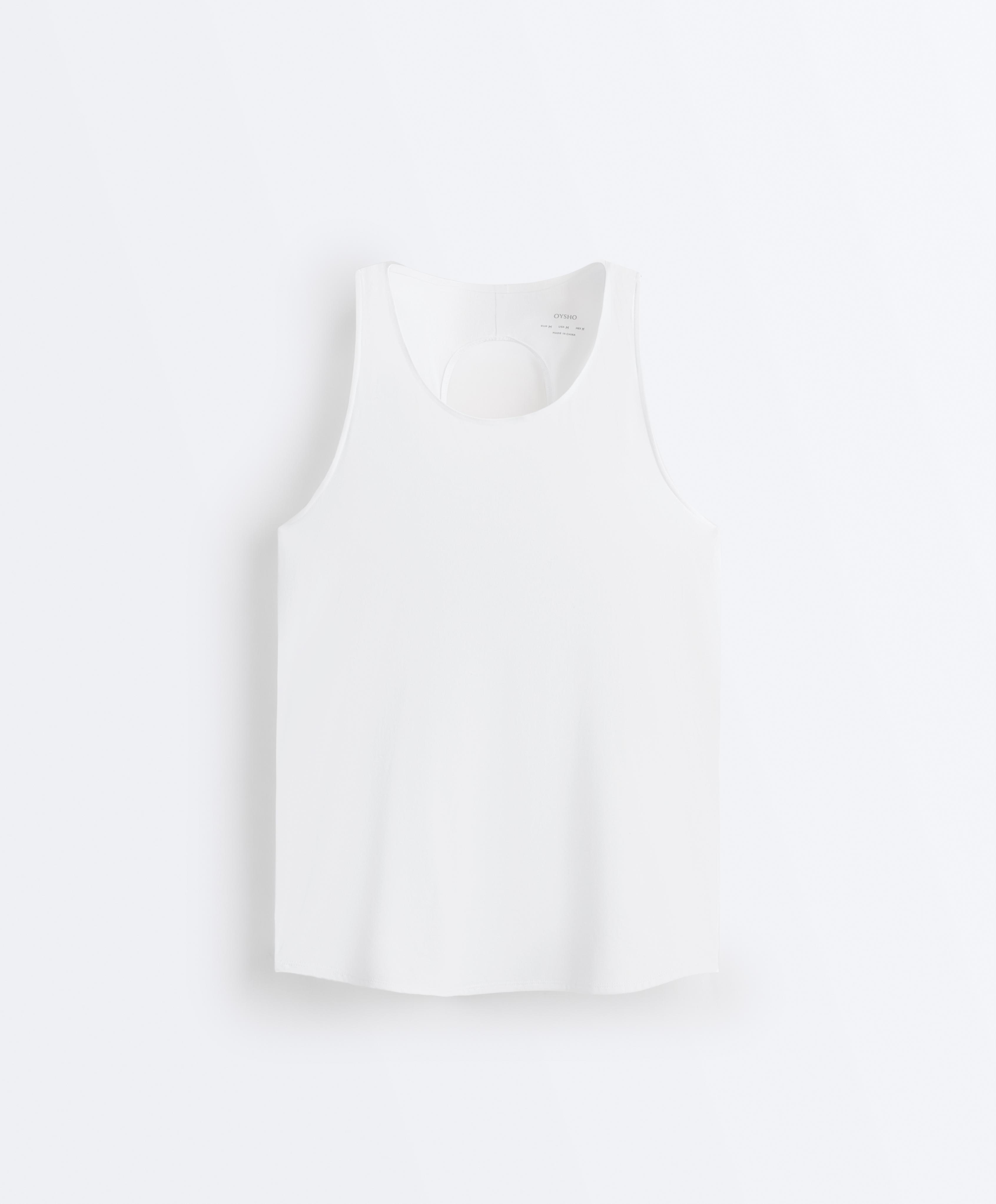 Comfortlux cross-back T-shirt — WHITE