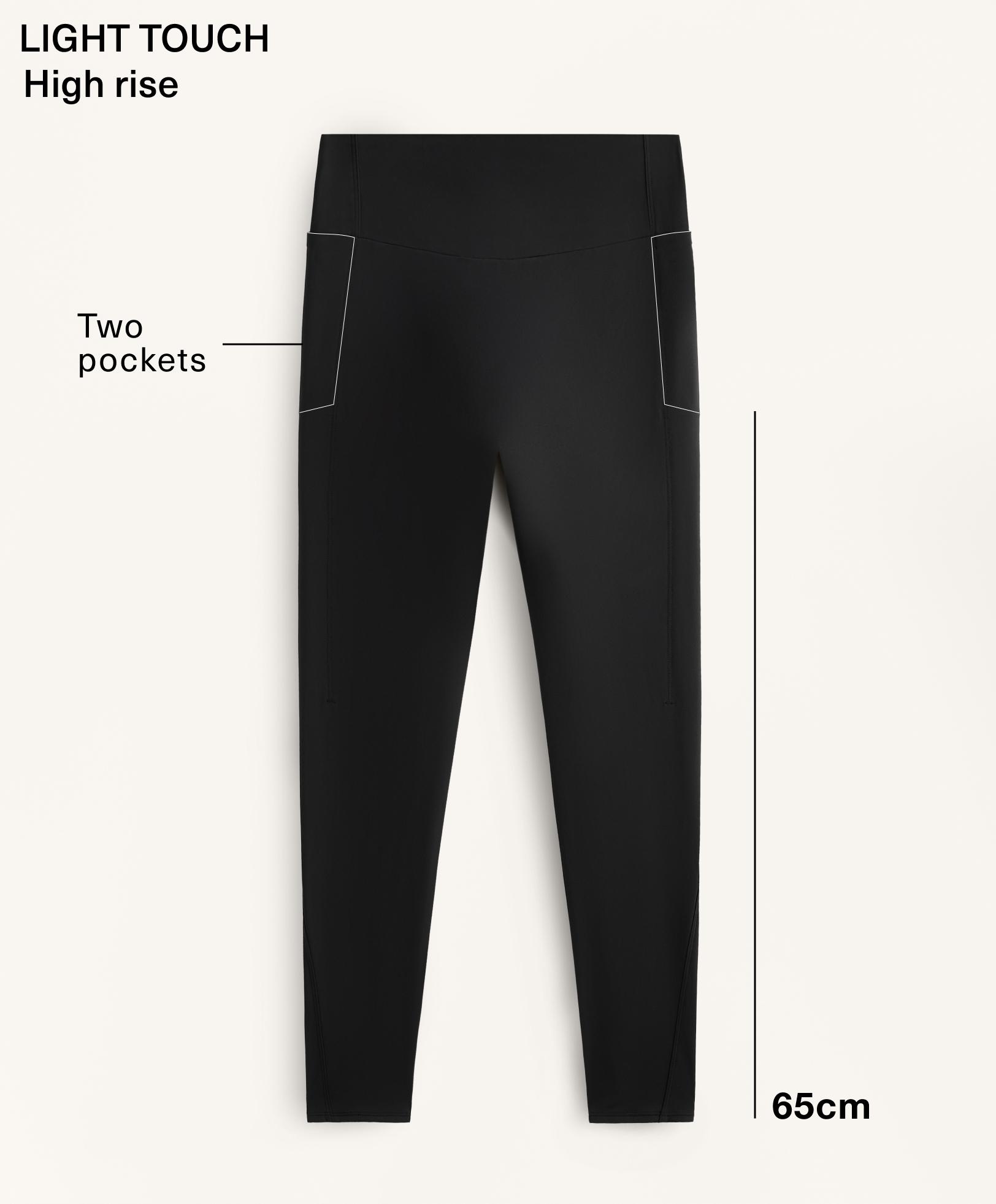 Aukšto liemens tamprės iki kulkšnių su kišenėmis „Light Touch“, 65 cm Aukšto liemens tamprės iki kulkšnių su kišenėmis „Light Touch“, 65 cm