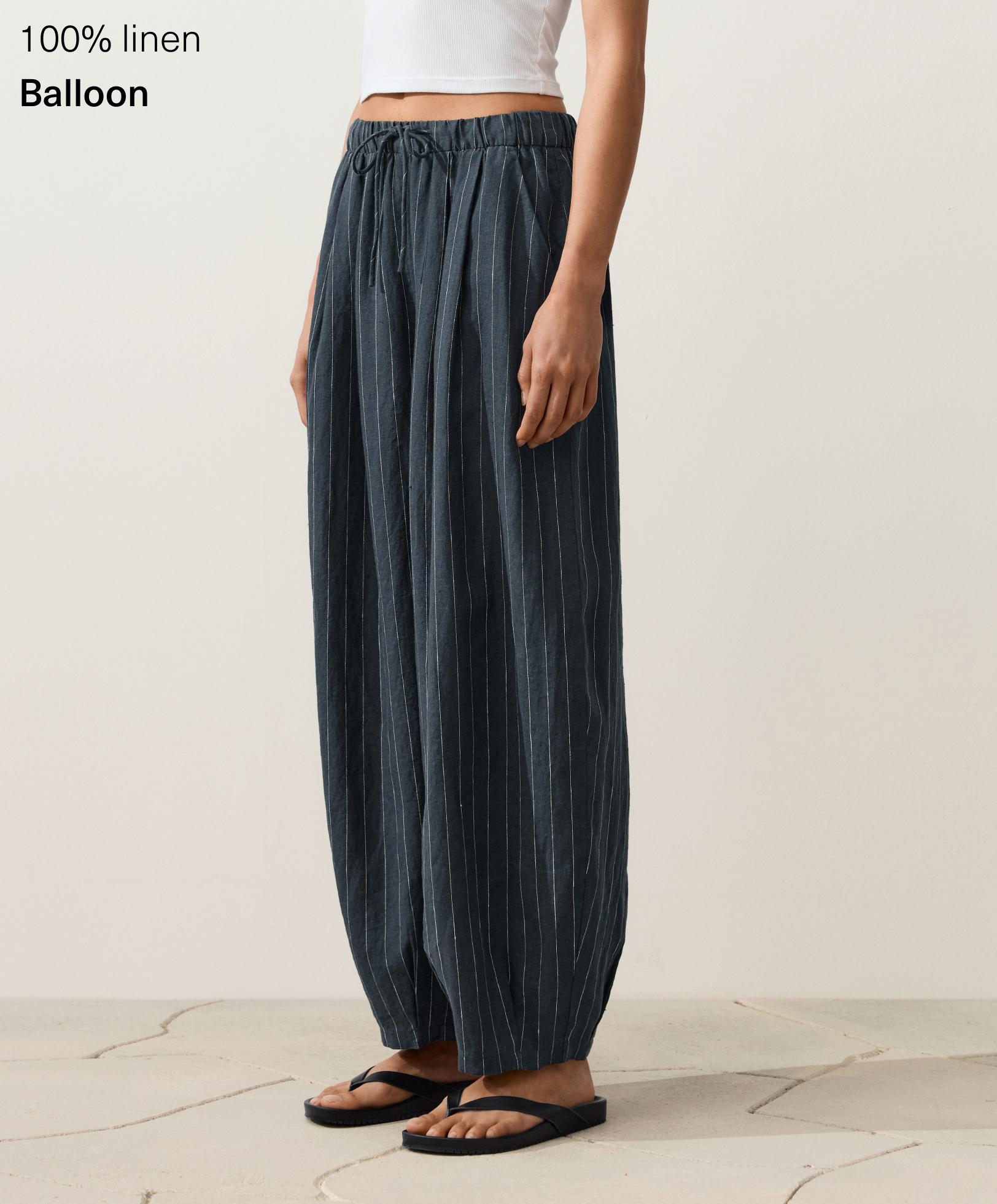 Pantalon balloon 100 % lin Pantalon balloon 100 % lin