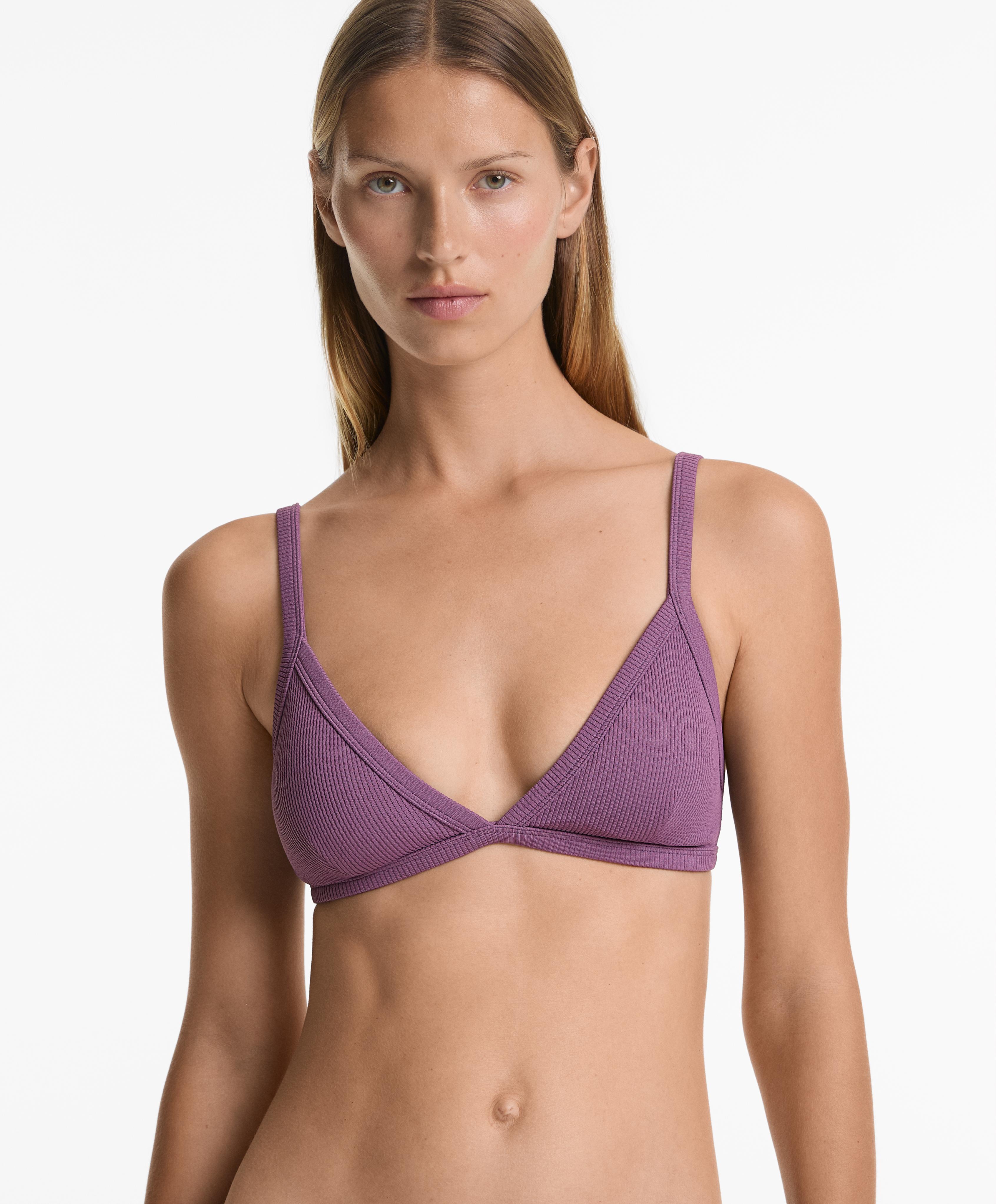 Haut de bikini triangle rib