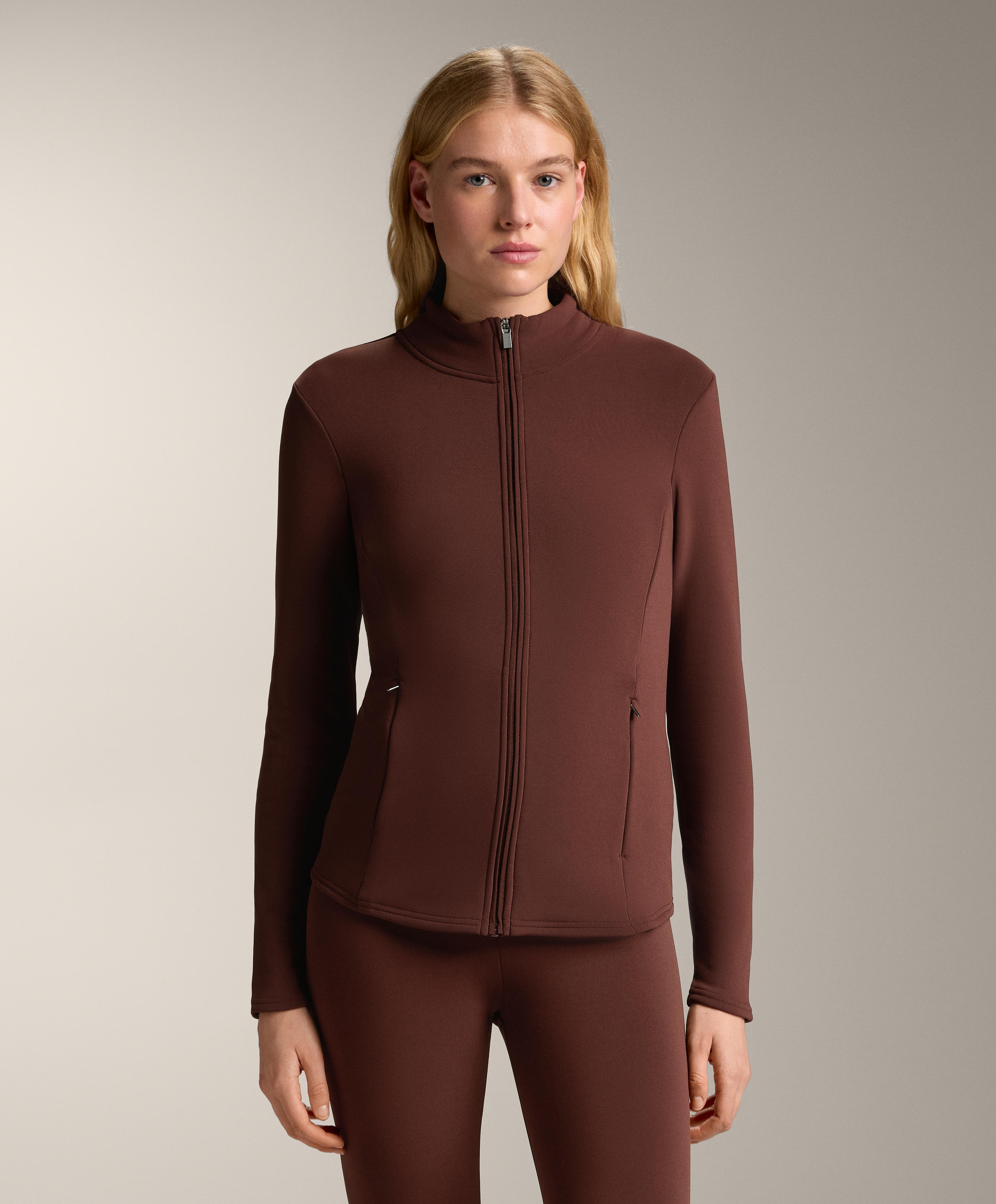 Long super extra warm technical jacket — BURGUNDY