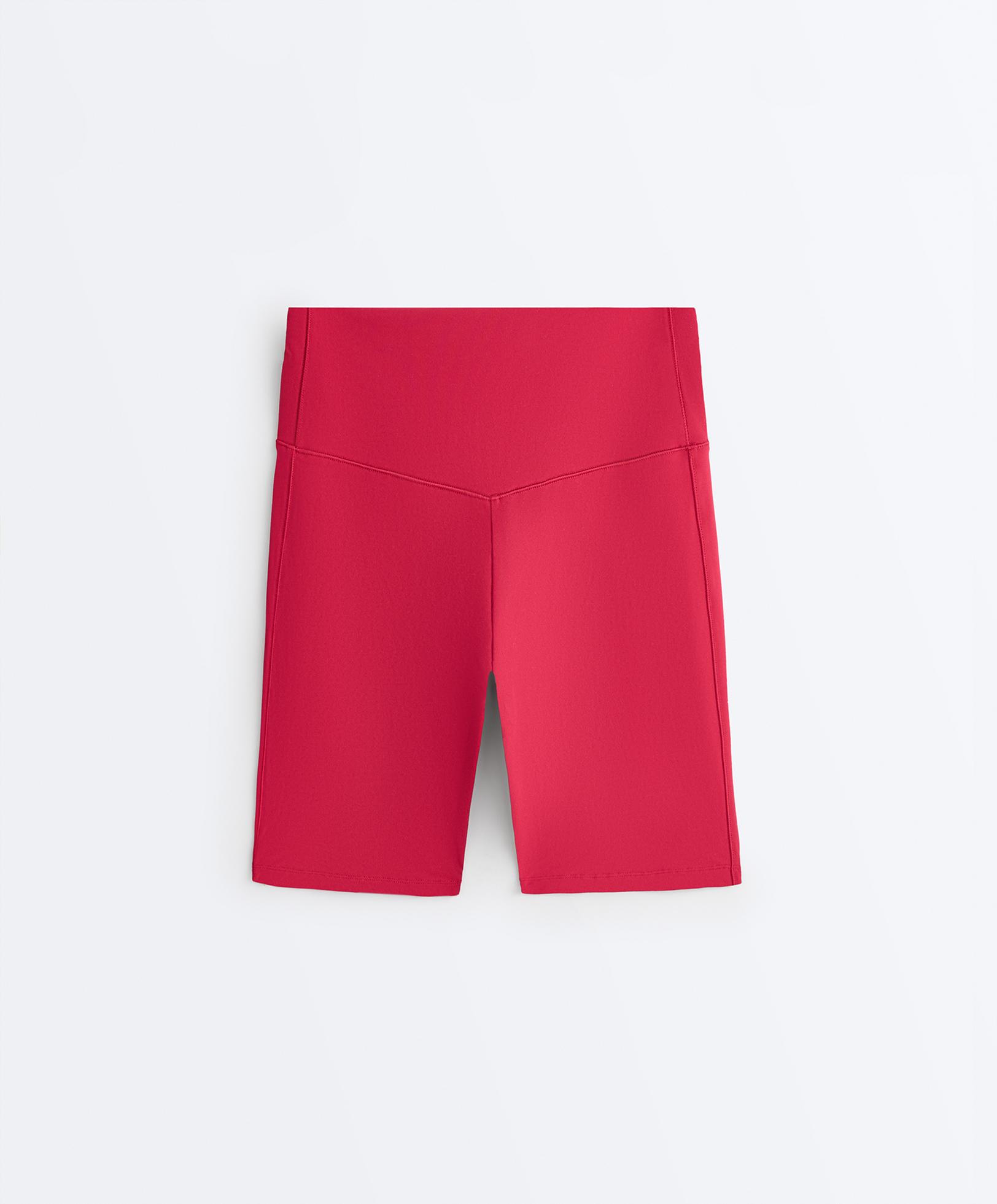 Evermove high-rise 20cm cycle leggings — RED