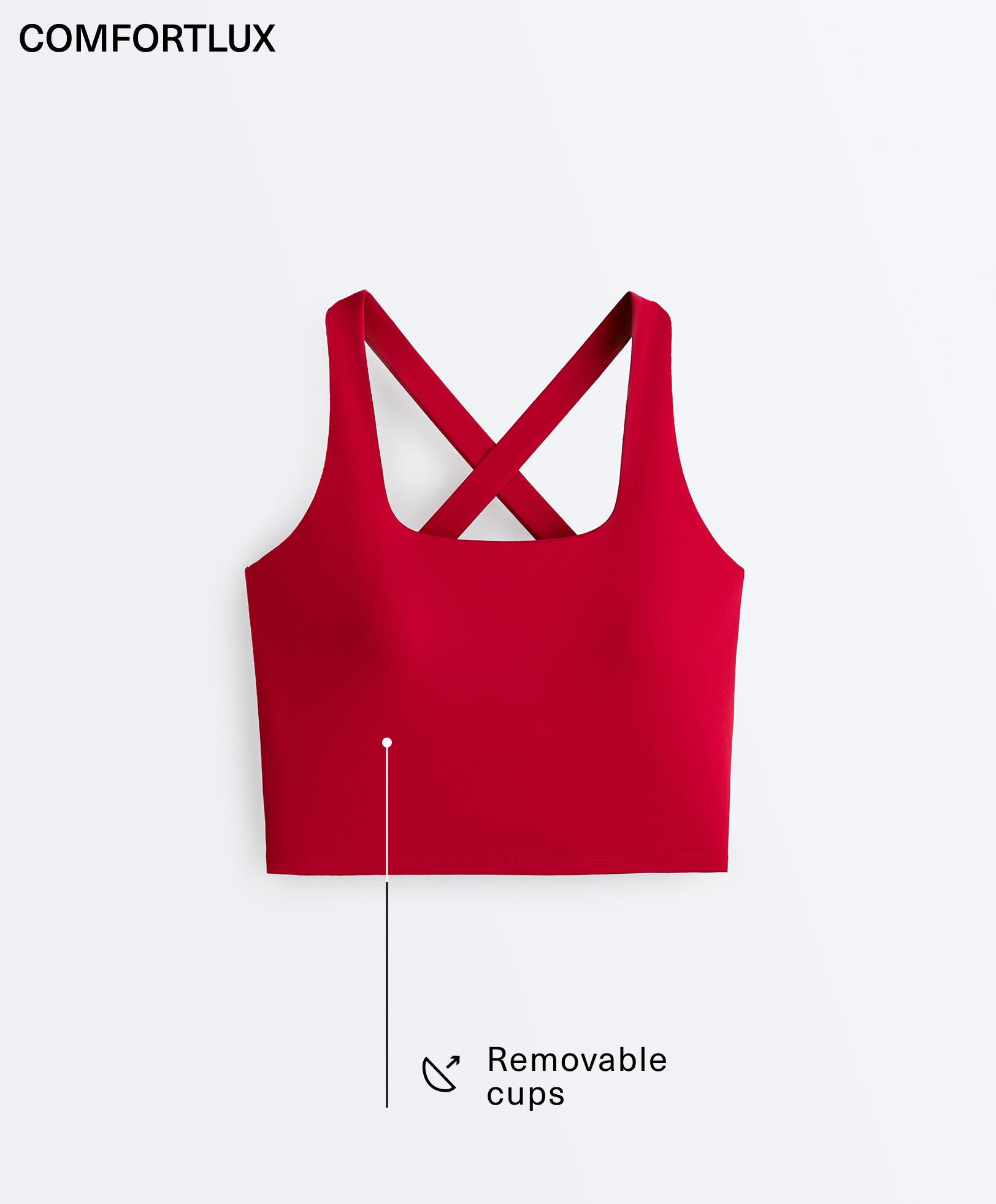 Comfortlux crossover back tank top — BRIGHT RED