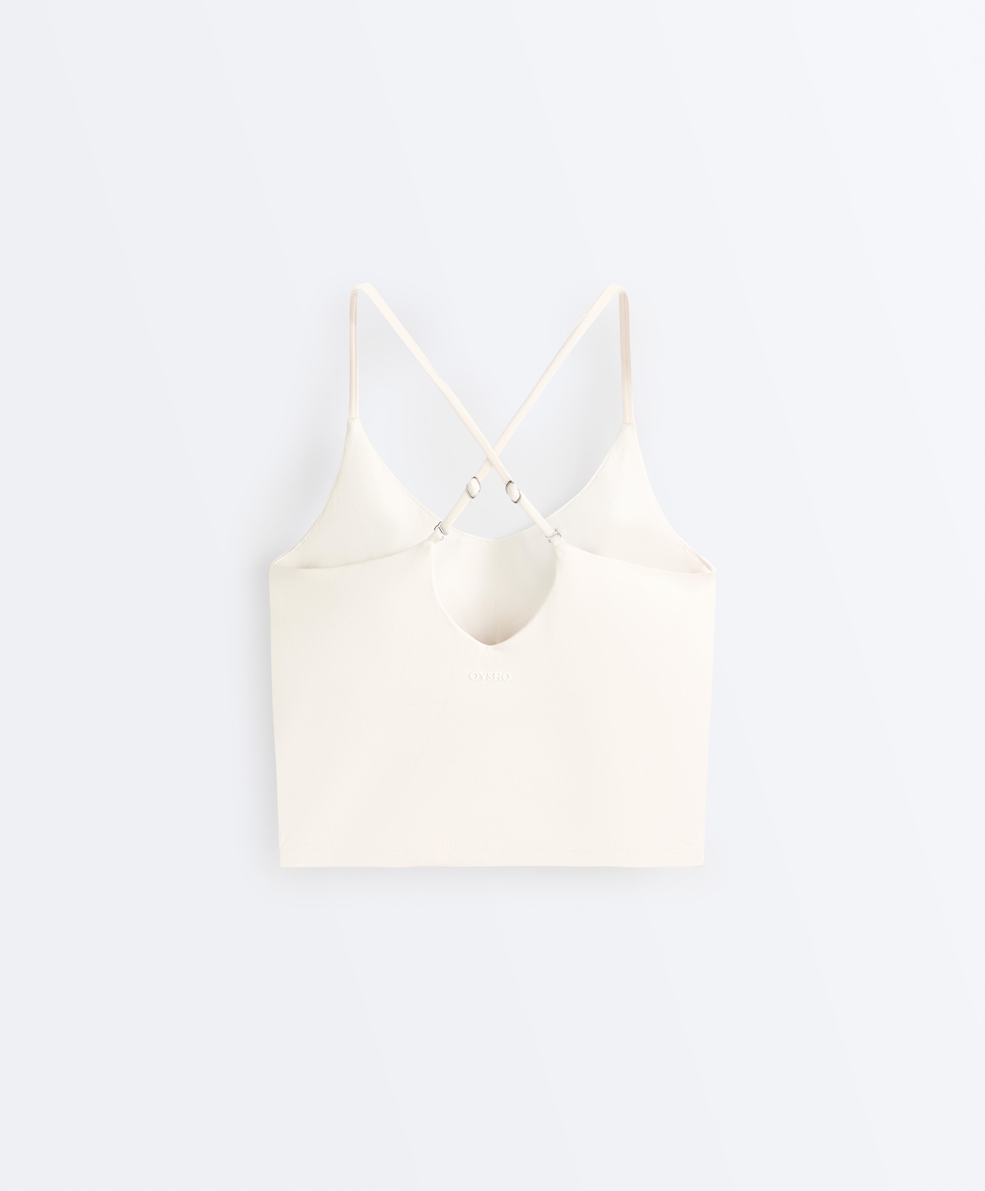 Comfortlux tank top with adjustable straps — PALE ECRU