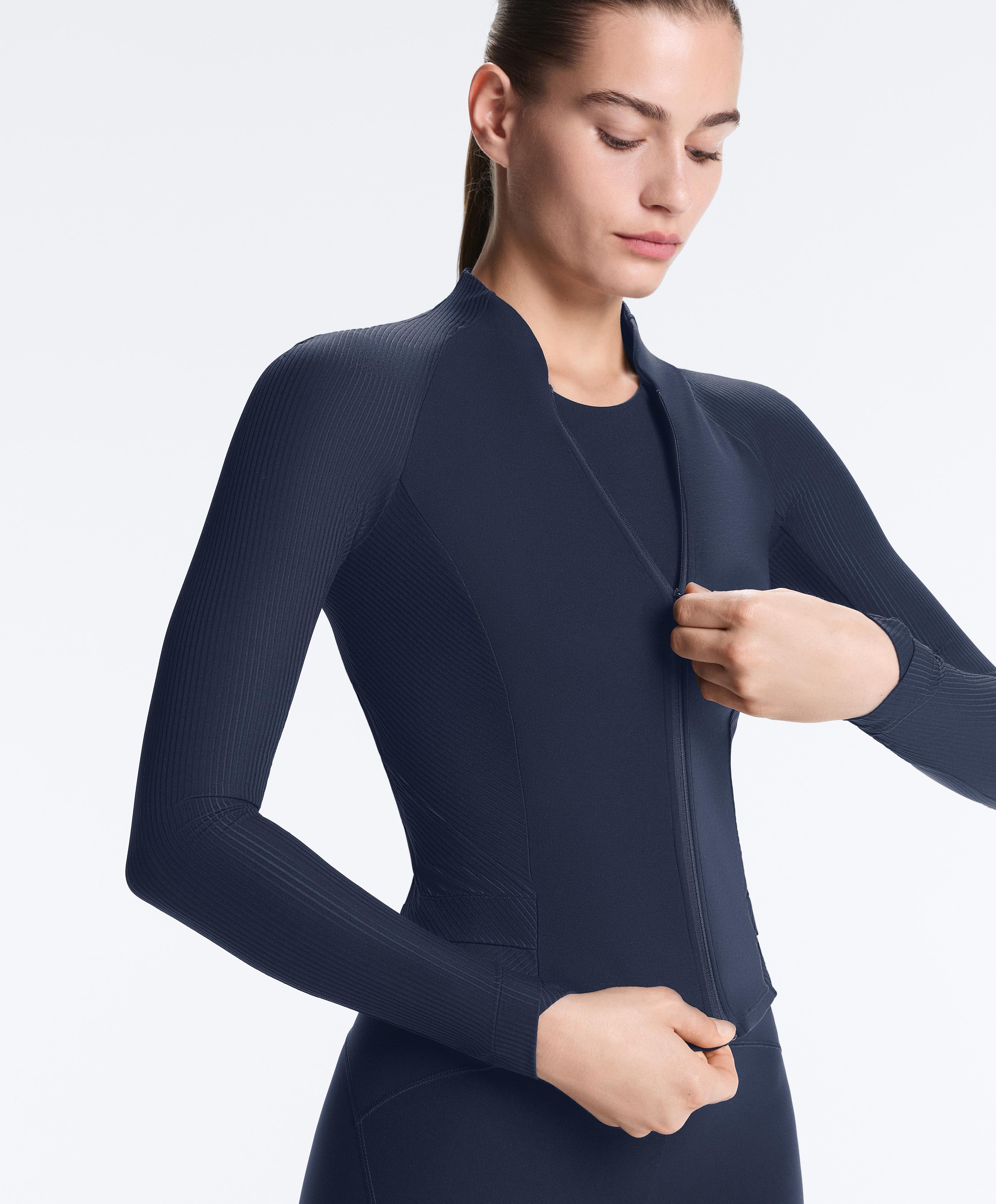 Comfortlux rib technical jacket — NAVY BLUE