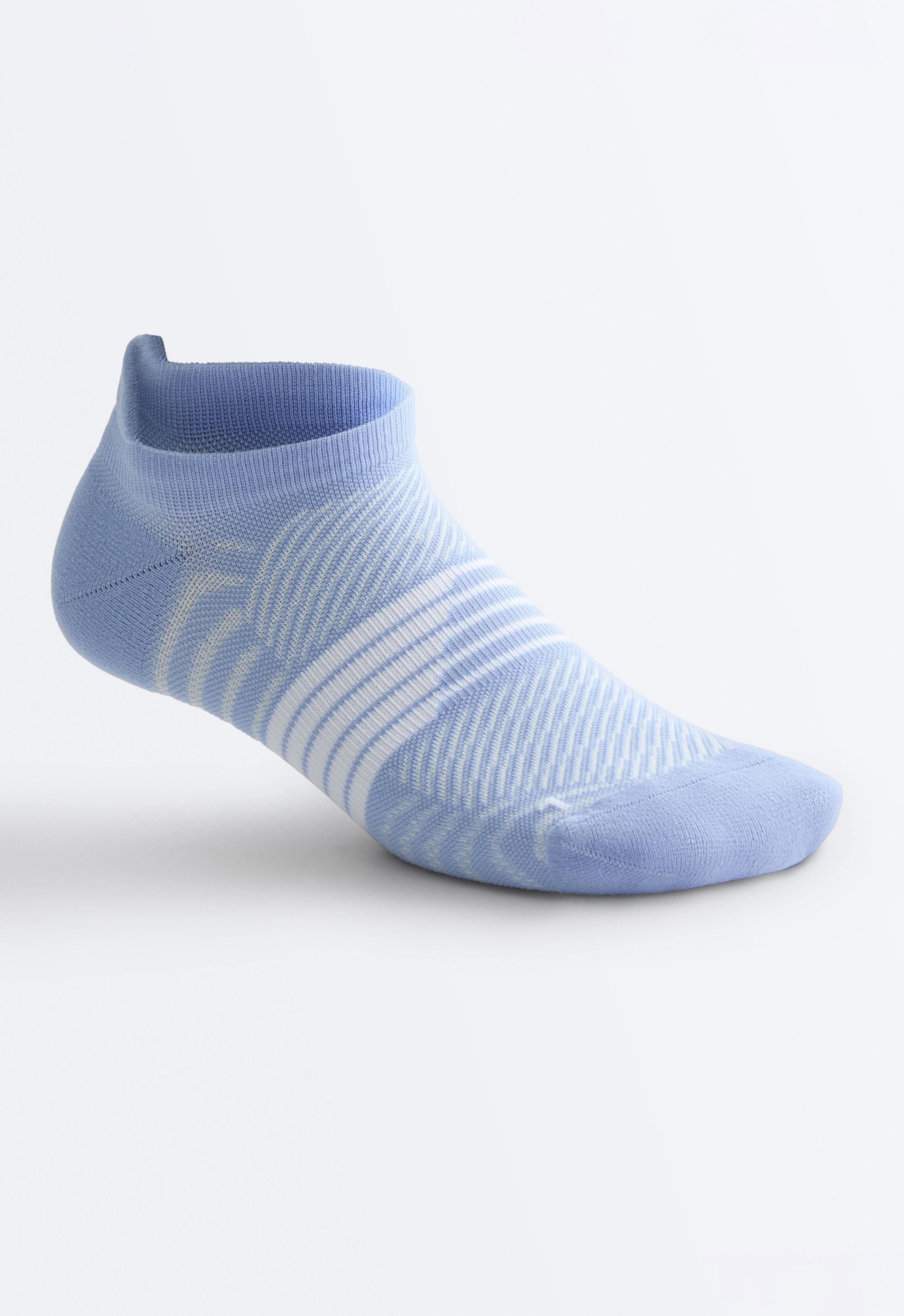 3 pairs of polyamide blend sports sneaker socks with heel tab — WASHED INDIGO